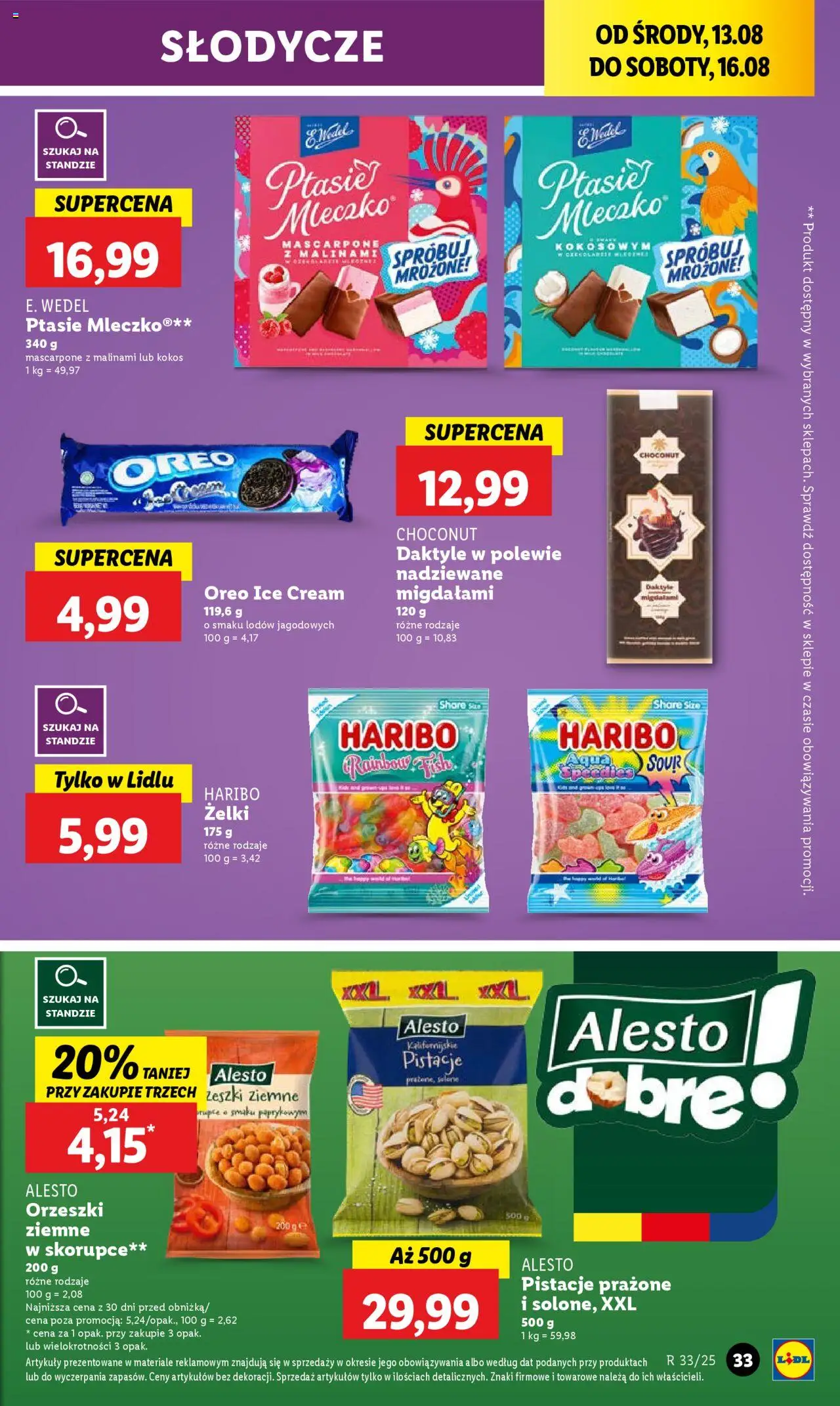 Lidl Gazetka od 13.08.2025 | Strona: 37 | Produkty: Żelki haribo, Daktyle, Słodycze, Mascarpone
