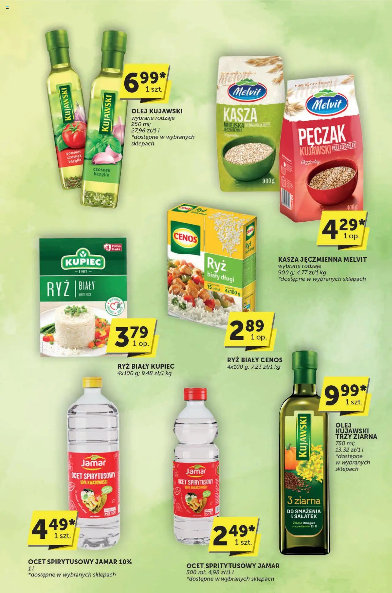 Groszek Gazetka - Katalog od 12.06.2025 | Strona: 13 | Produkty: Ocet, Kasza jęczmienna, Bazylia, Olej kujawski