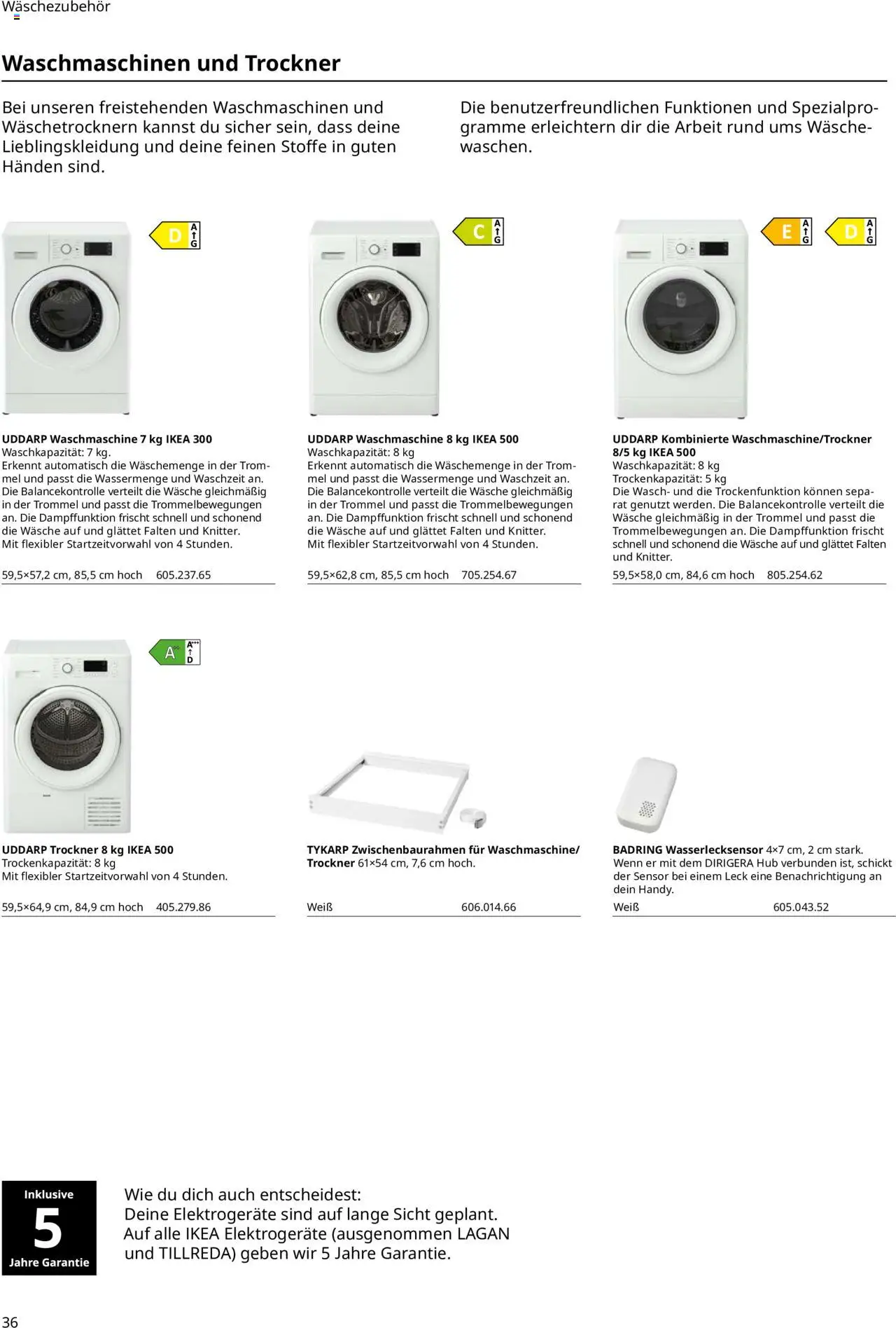 Ikea Hauswirtschaftsraum – gültig ab 30.09.2025 | Seite: 36 | Produkte: Trockner, Waschmaschine