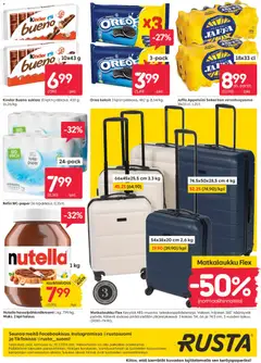 Rusta-mainoslehti voimassa 23.03.2026 alkaen | Sivu: 20 | Tuotteet: Oreo, Suklaa, Matkalaukku, Keksit