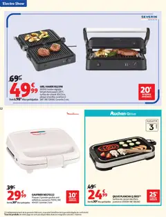 Auchan - Prévisualisation de Auchan - ElectroShow hypermarchés valide à partir de 03.02.2026 | Page: 12 | Produits: Plancha, Gril, Viande, Gaufres
