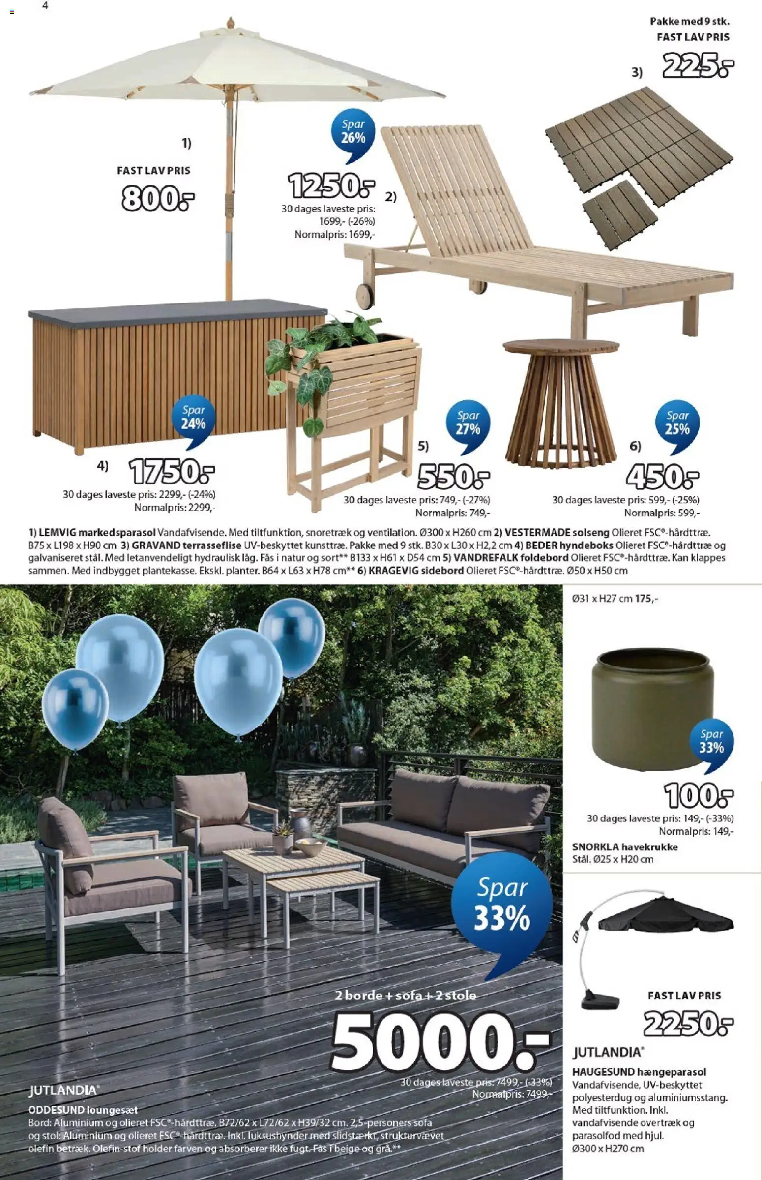 JYSK tilbudsavis – gyldig fra 27.03.2026 | Side: 4 | Produkter: Sofa, Bord, Stol, Loungesæt