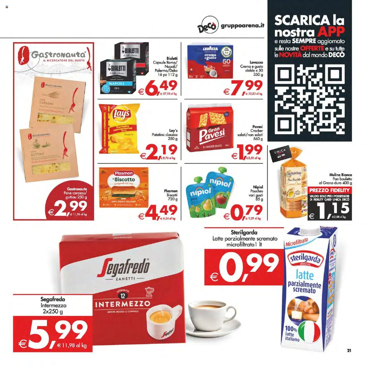 Volantino Decò del 12.08.2025 | Pagina: 21 | Prodotti: Pane, Biscotti, Latte, Latte parzialmente scremato
