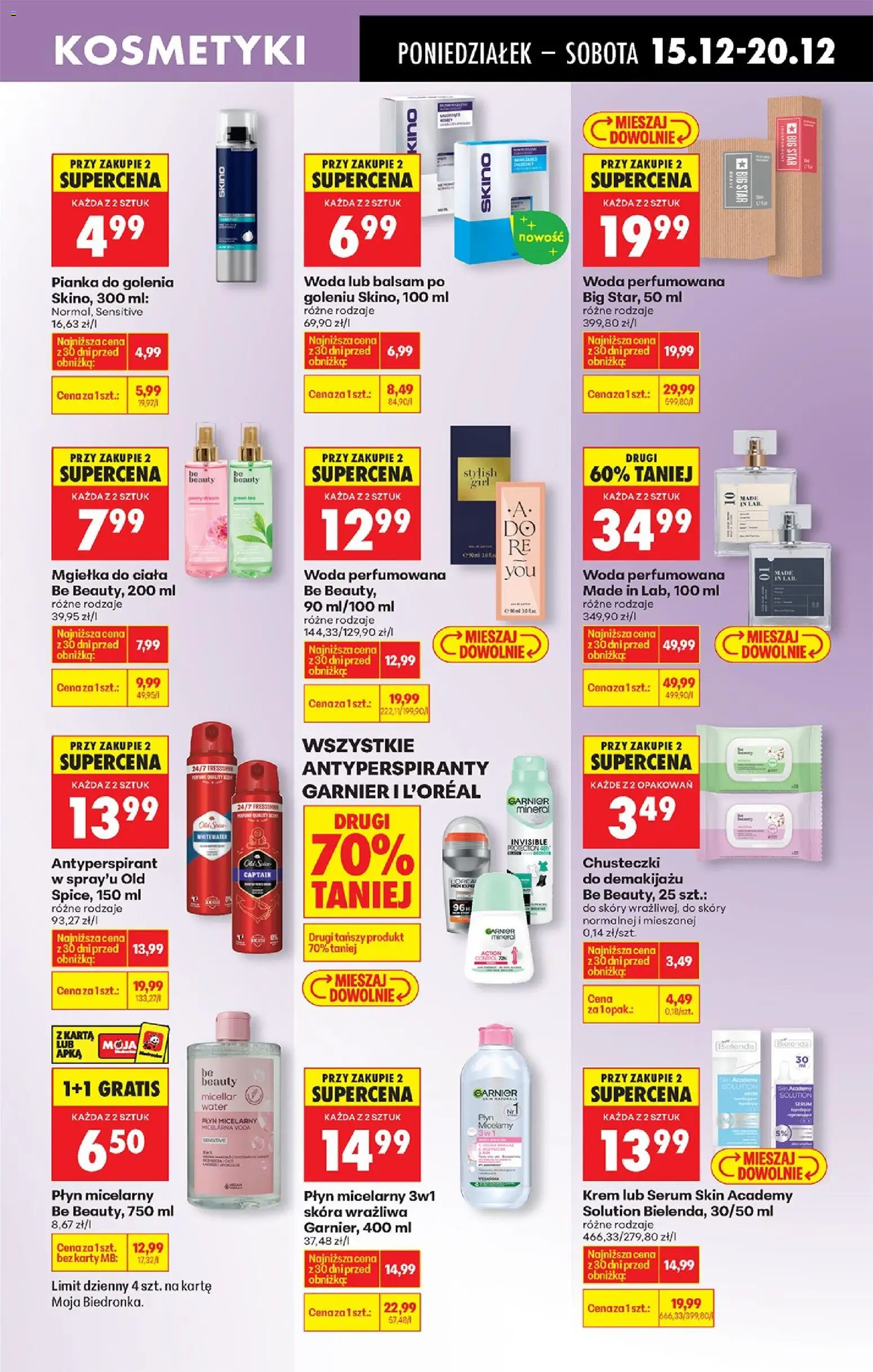 Biedronka gazetka od 15.12.2025 | Strona: 59 | Produkty: Karta, Be beauty, Balsam po goleniu, Antyperspirant