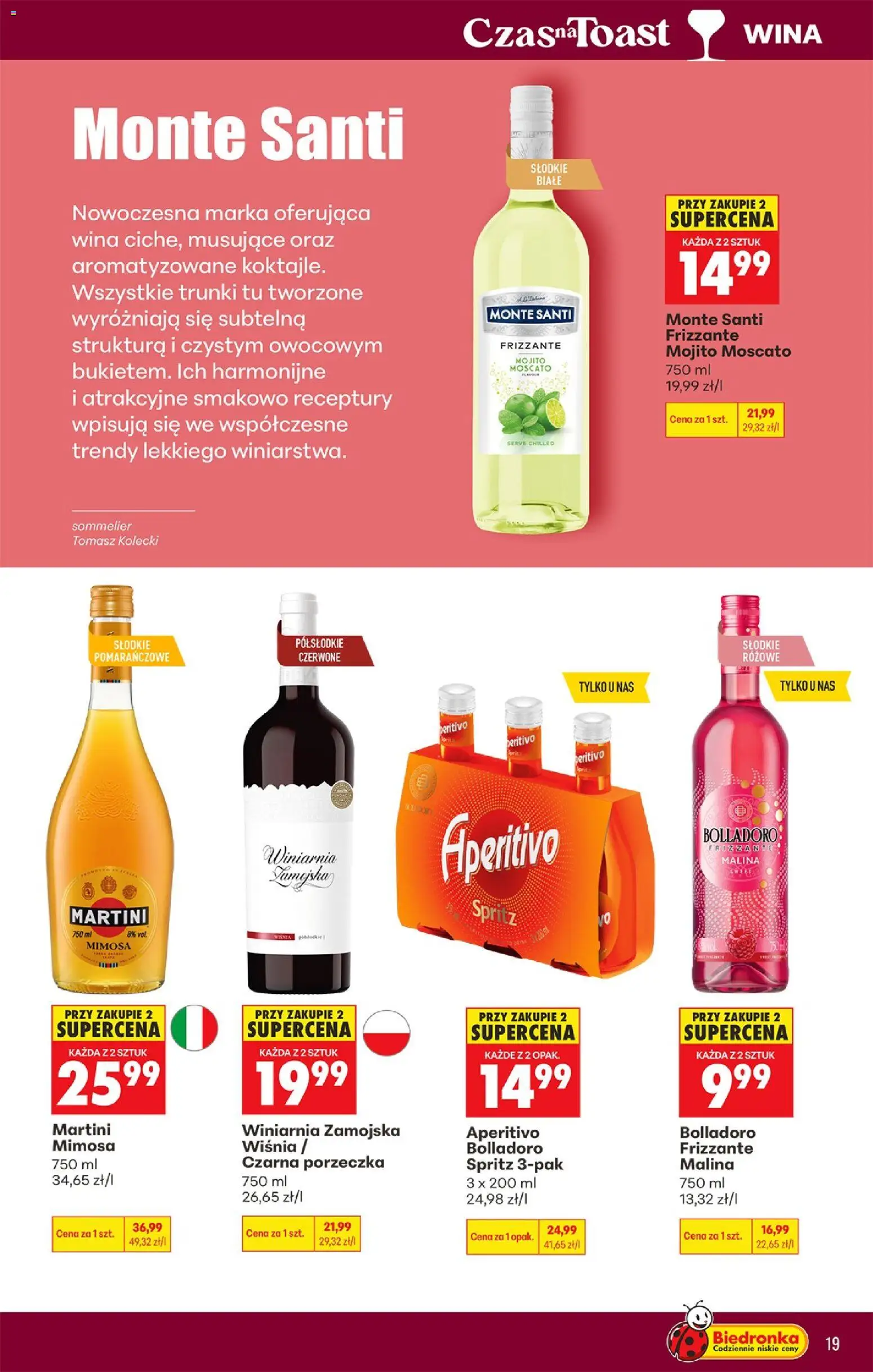 Biedronka gazetka - Czas na toast od 20.04.2026 | Strona: 19