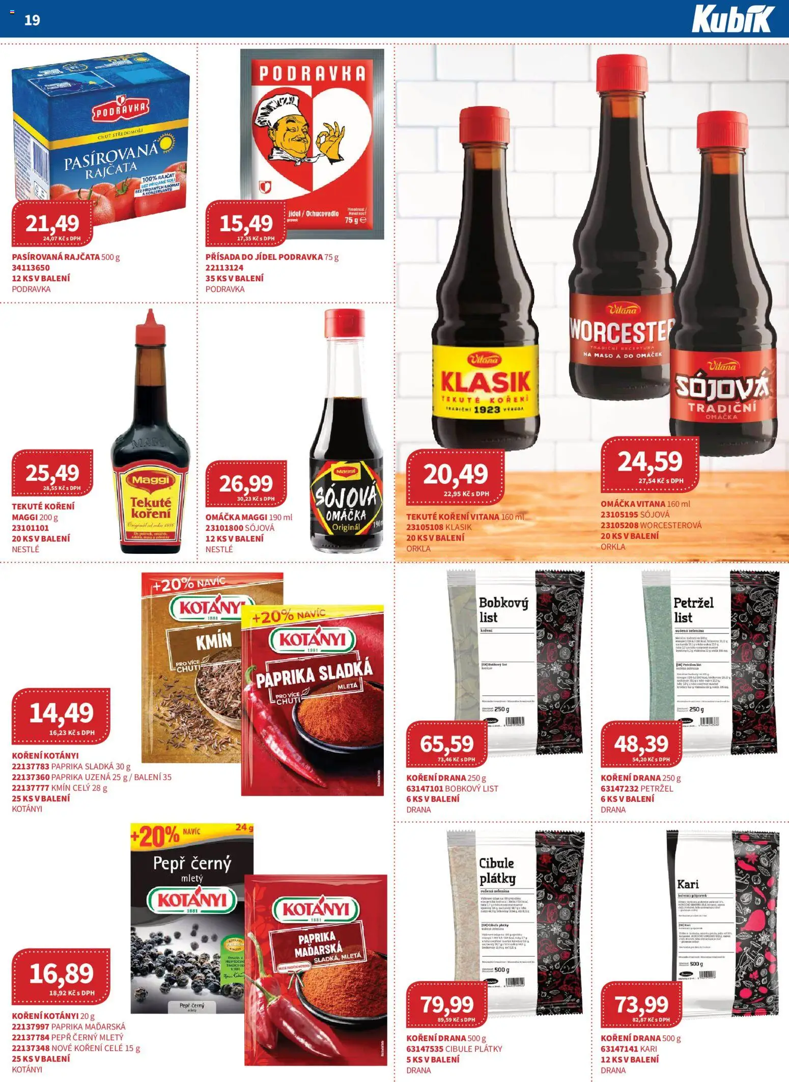 Kubík leták - Velkoobchod 03/2026 od 01.03.2026 | Strana: 19 | Produkty: Paprika, Zelenina, Vana, Cibule