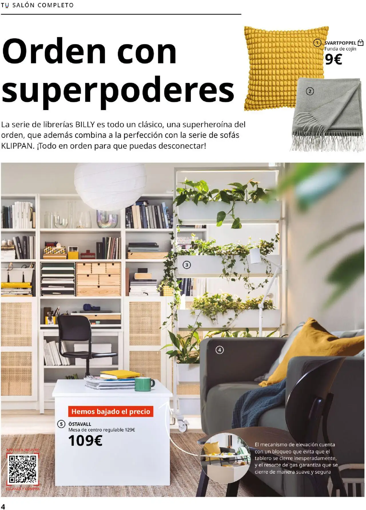 Catálogo IKEA Salones │ válido desde el 01.09.2025 | Página: 4 | Productos: Funda, Funda de cojín, Cojín, Mesa