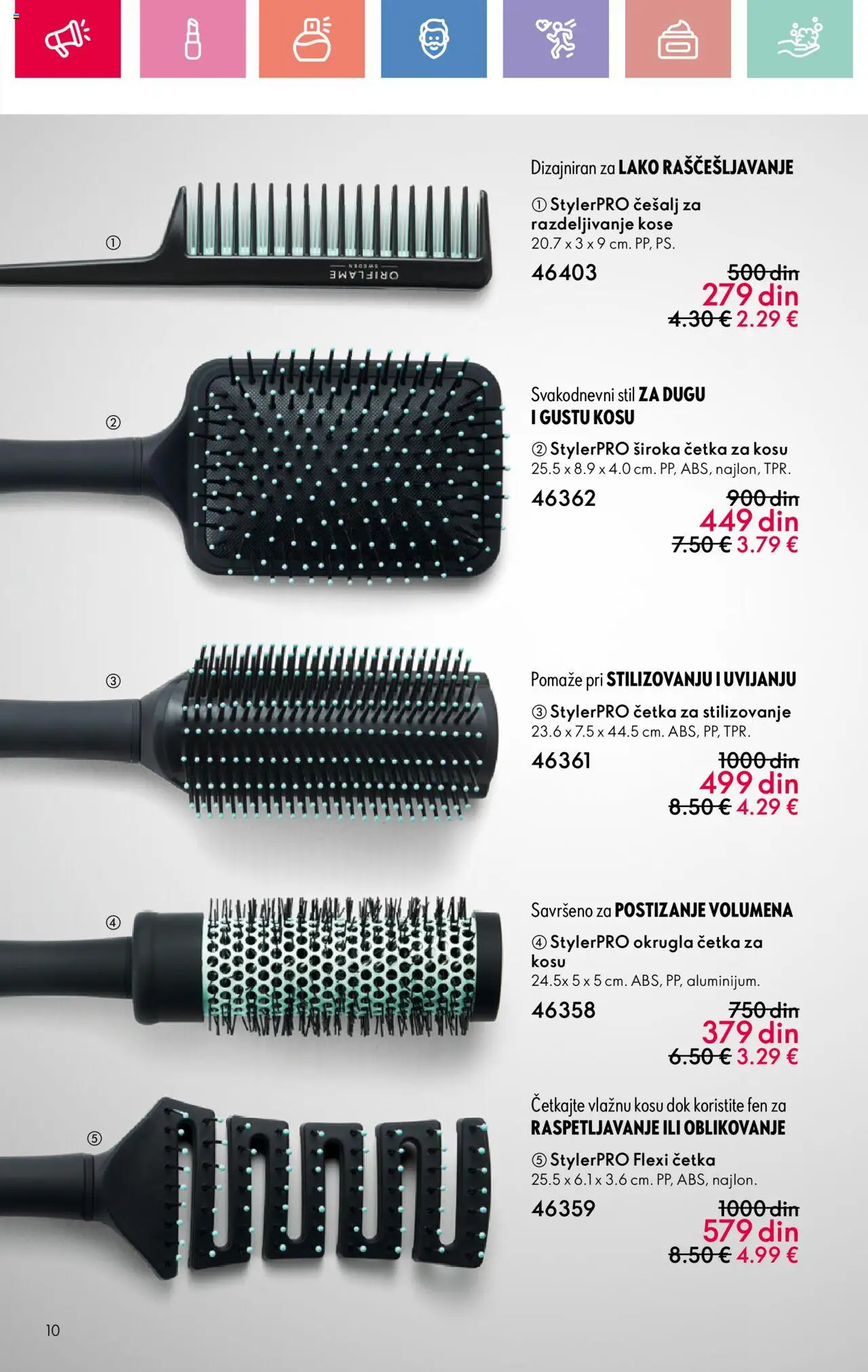 Oriflame katalog - važi od 03.08.2025 | Strana: 10 | Proizvode: Cetka za kosu, Fen, Četka
