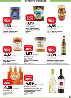 Volantino COOP del 17.07.2025 | Pagina: 27 | Prodotti: Birra, Miele, Alici, Olio di Oliva