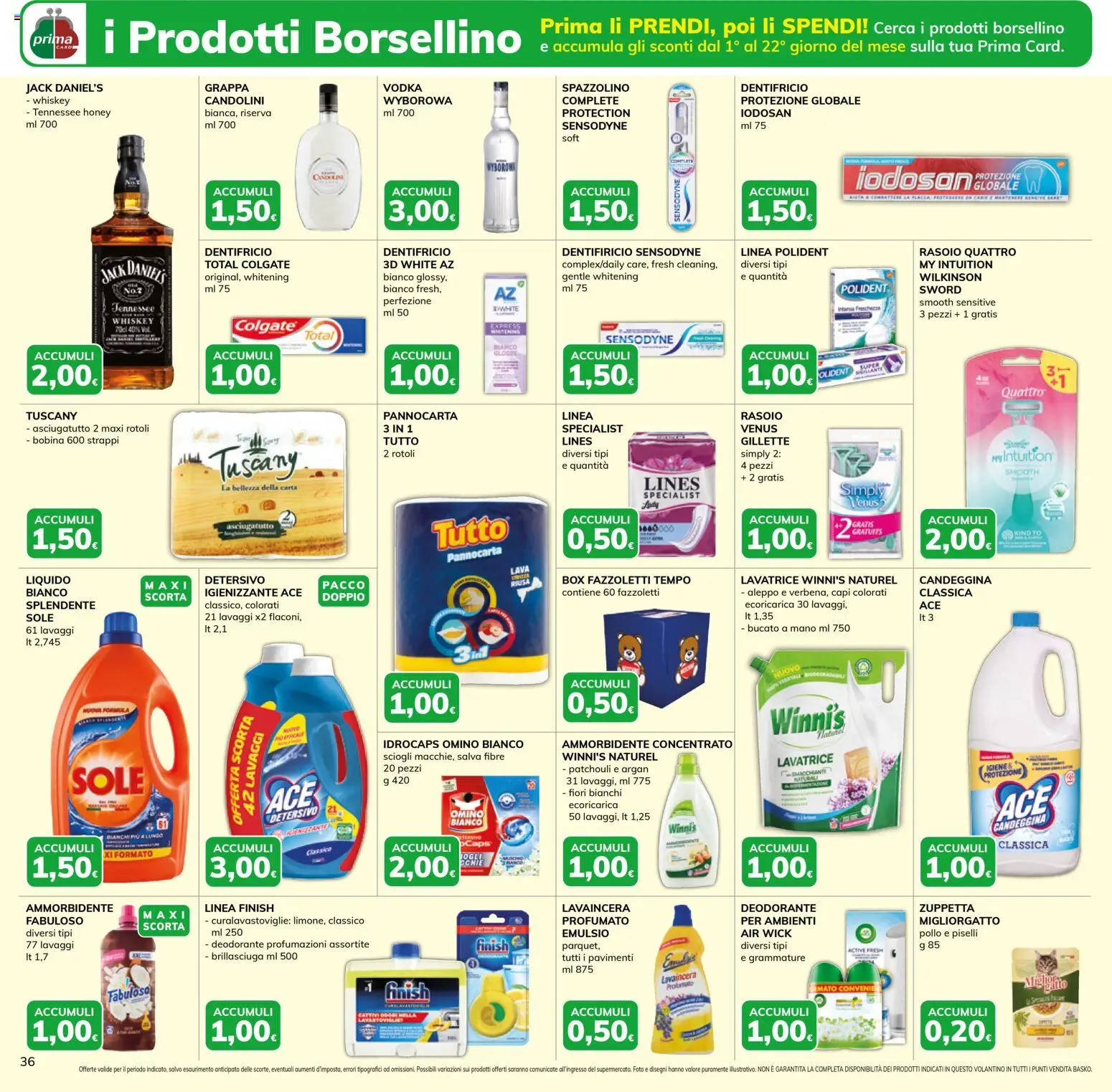 Volantino Basko del 27.11.2025 | Pagina: 36 | Prodotti: Dentifricio, Spazzolino, Asciugatutto, Grappa