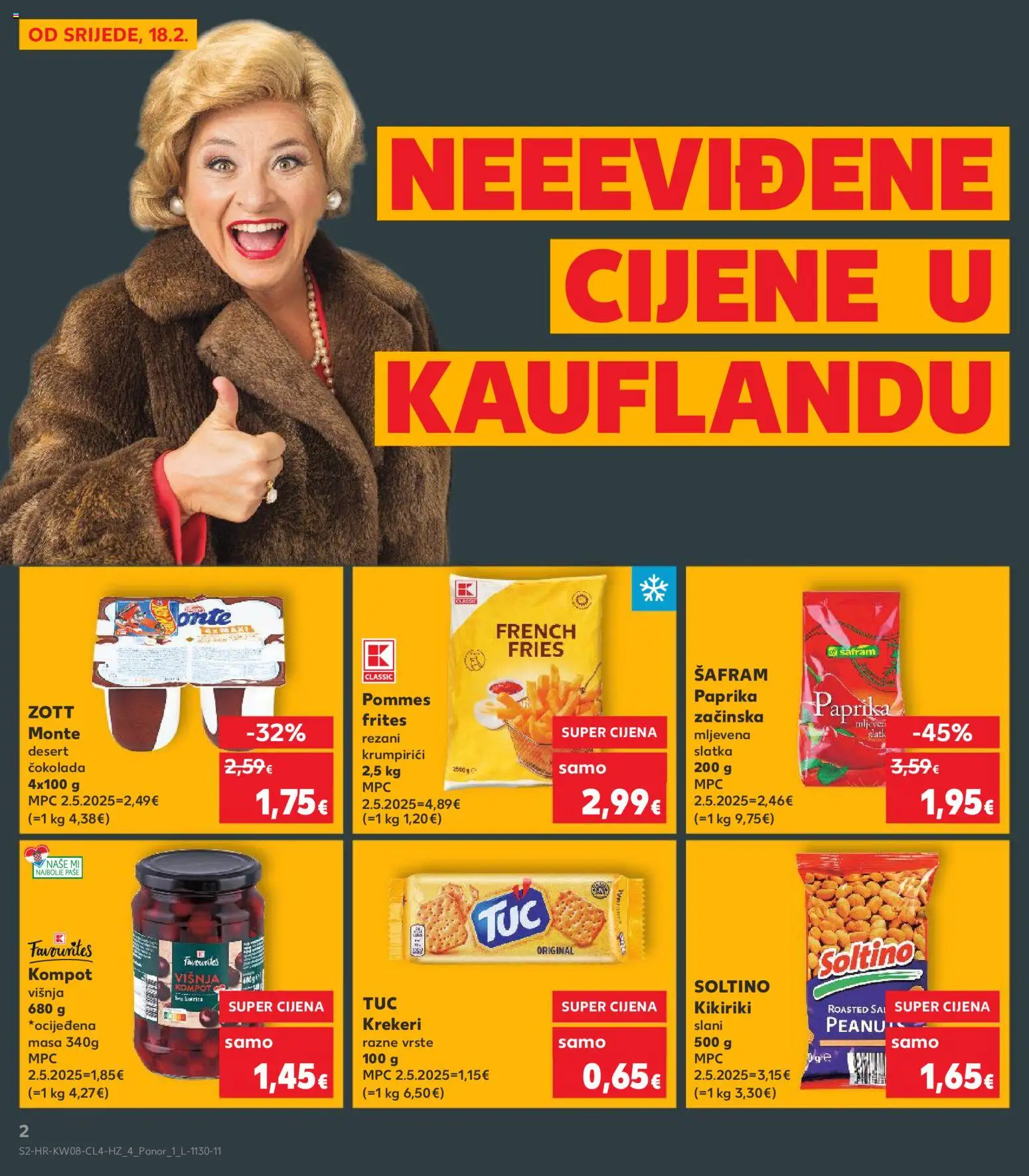 Kaufland HR akciós ujság - amely érvényes a következő dátumtól: 18.02.2026 | Oldal: 2