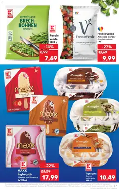 Noul catalog Kaufland – valabil de la 03.09.2025 | Pagină: 37 | Produse: Fasole verde, Înghețată, Legume
