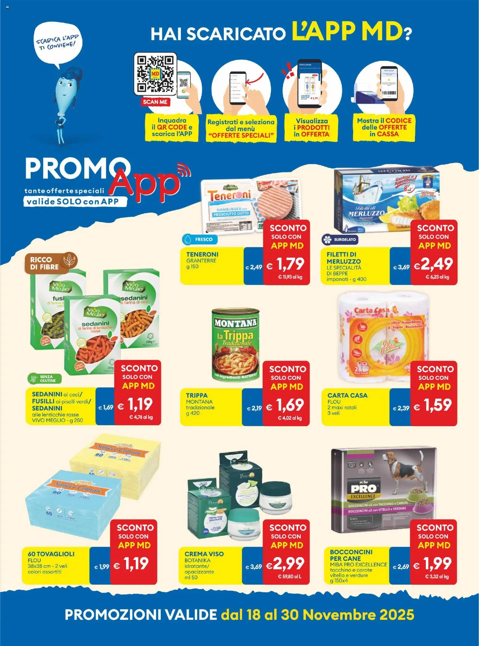 Volantino MD Discount del 18.11.2025 | Pagina: 21 | Prodotti: Crema, Crema viso, Tacchino, Fusilli