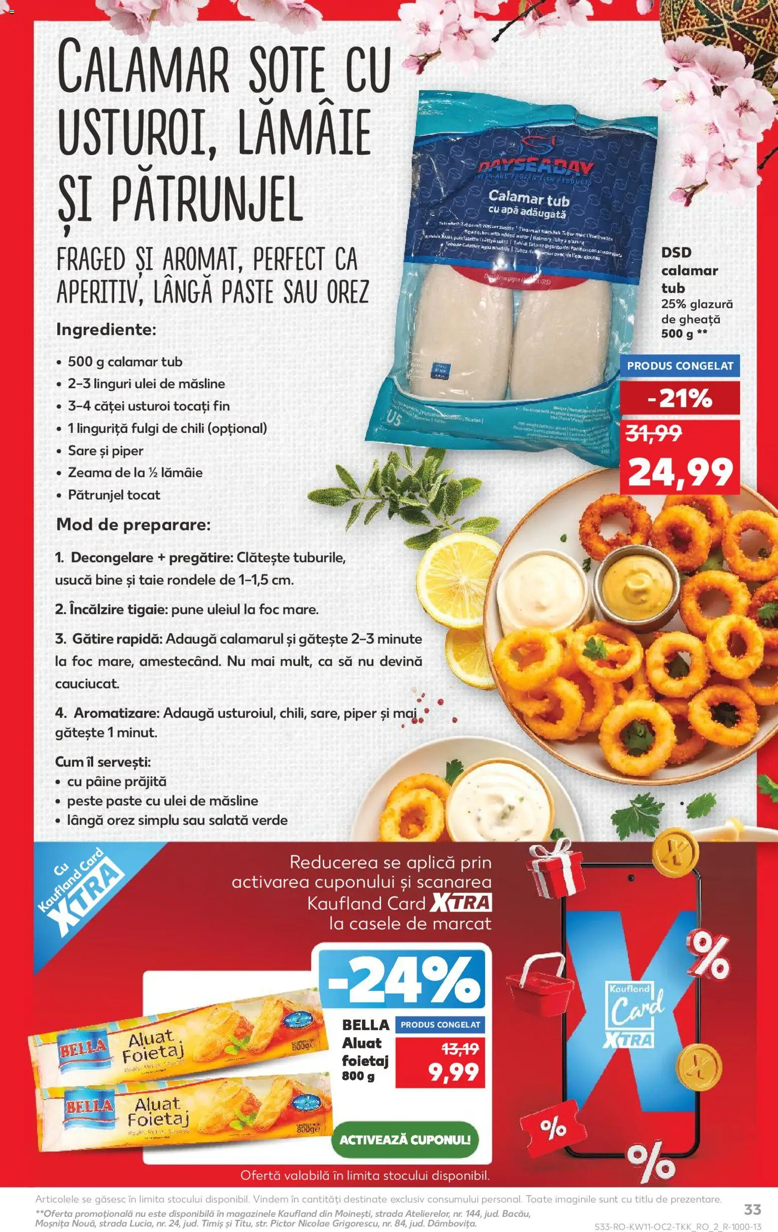 Noul catalog Kaufland – valabil de la 11.03.2026 | Pagină: 33 | Produse: Măsline, Aluat, Paste, Apă