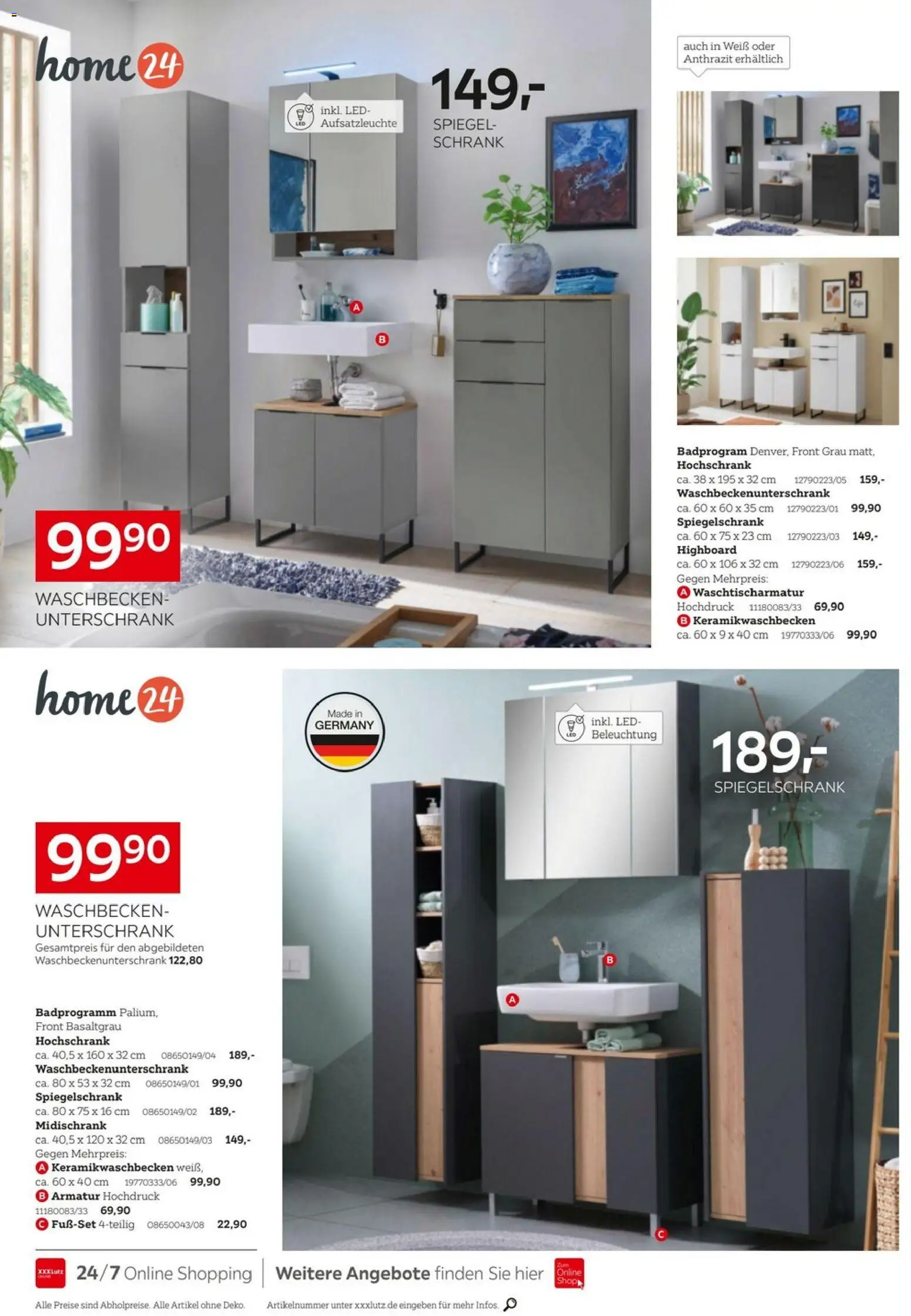 XXXL Lutz Badzimmertesterinnen und -tester gesucht – gültig ab 08.03.2026 | Seite: 2 | Produkte: HIghboard, Waschbecken, Armatur, Hochschrank