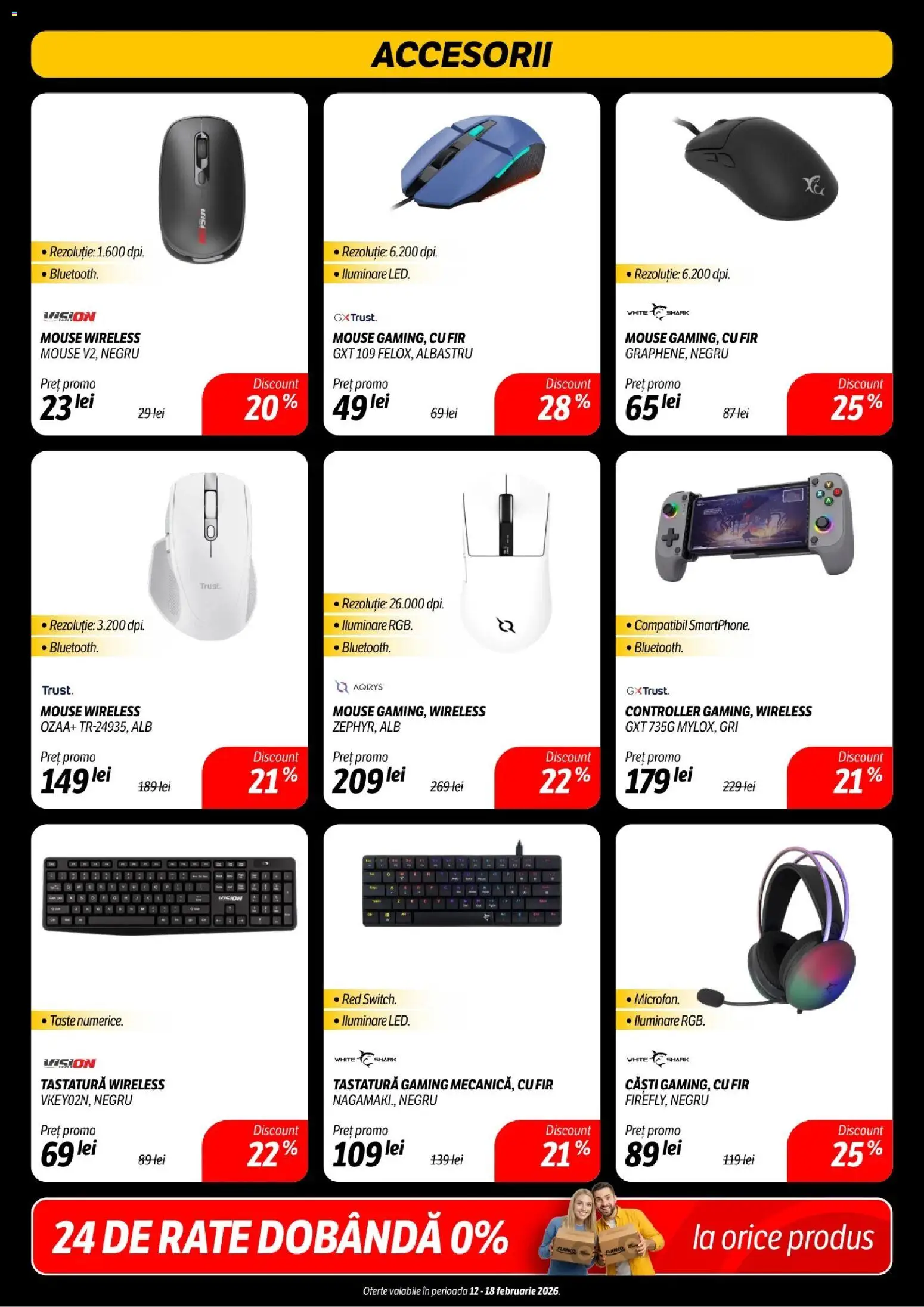 Noul catalog Flanco – valabil de la 12.02.2026 | Pagină: 10 | Produse: Mouse, Tastatură, Căști, Babak