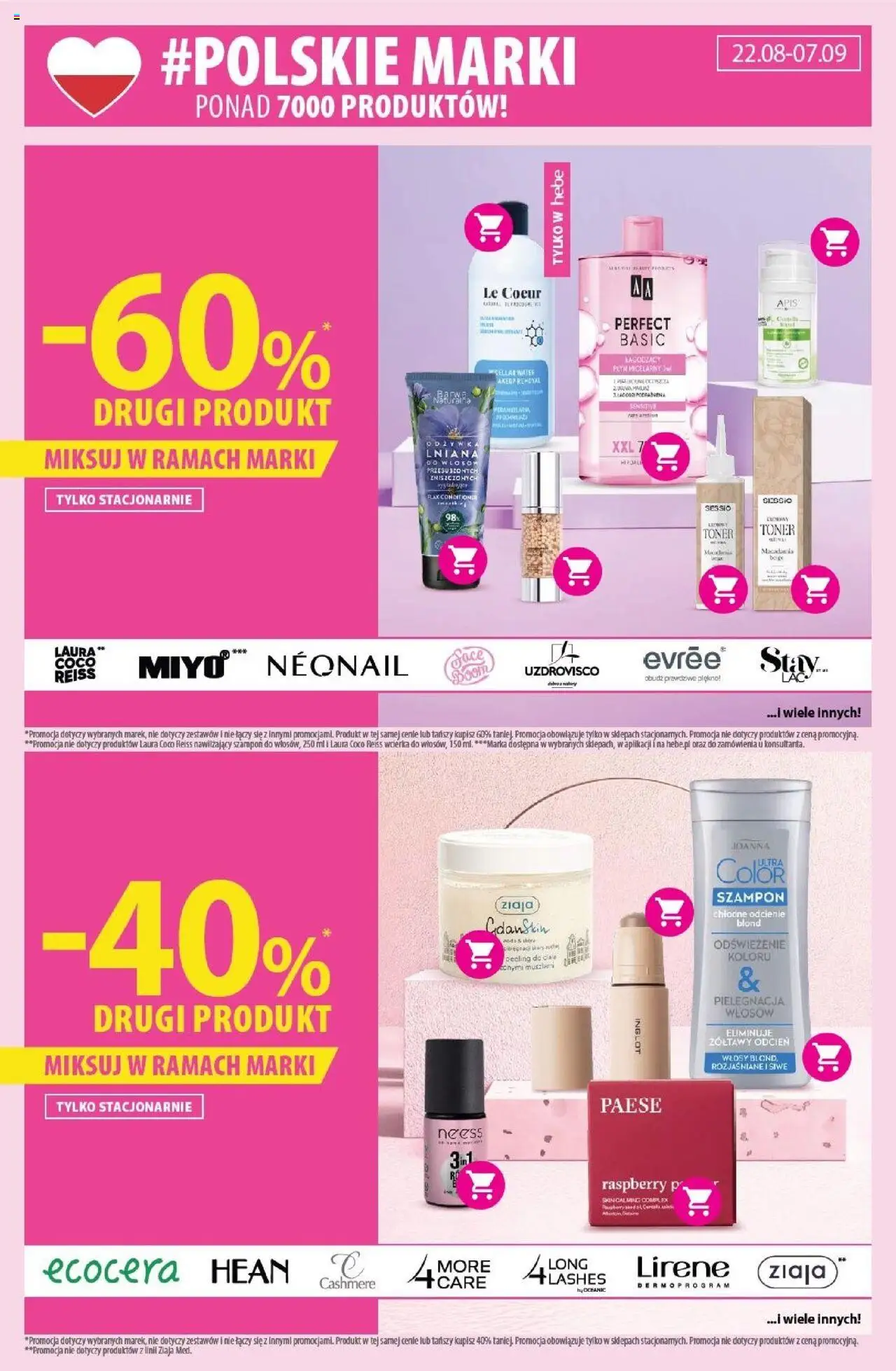 Hebe Gazetka od 22.08.2025 | Strona: 2 | Produkty: Toner, Szampon, Odżywka, Body