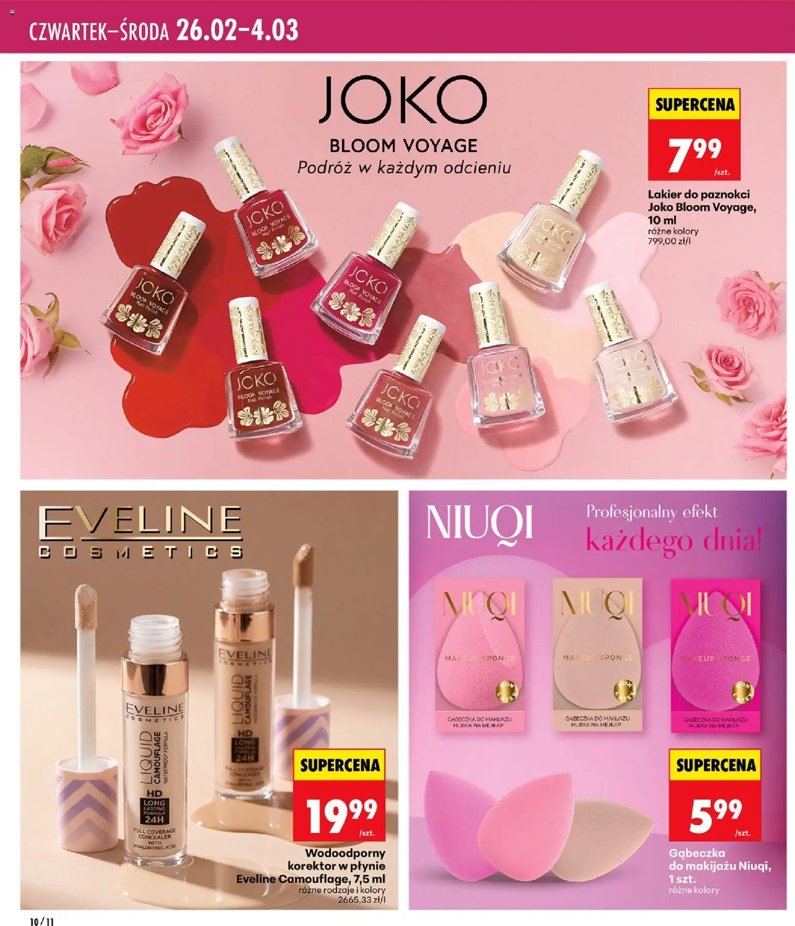 Biedronka Polsko leták - Twoje piękne strony od 26.02.2026 | Strana: 10 | Produkty: Makeup, Korektor
