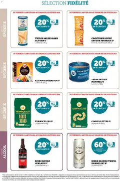 Hyper U - Prévisualisation de Hyper U - Ma sélection Carte U janvier valide à partir de 02.01.2026 | Page: 20 | Produits: Soupe, Bière blonde, Thon, Fromage