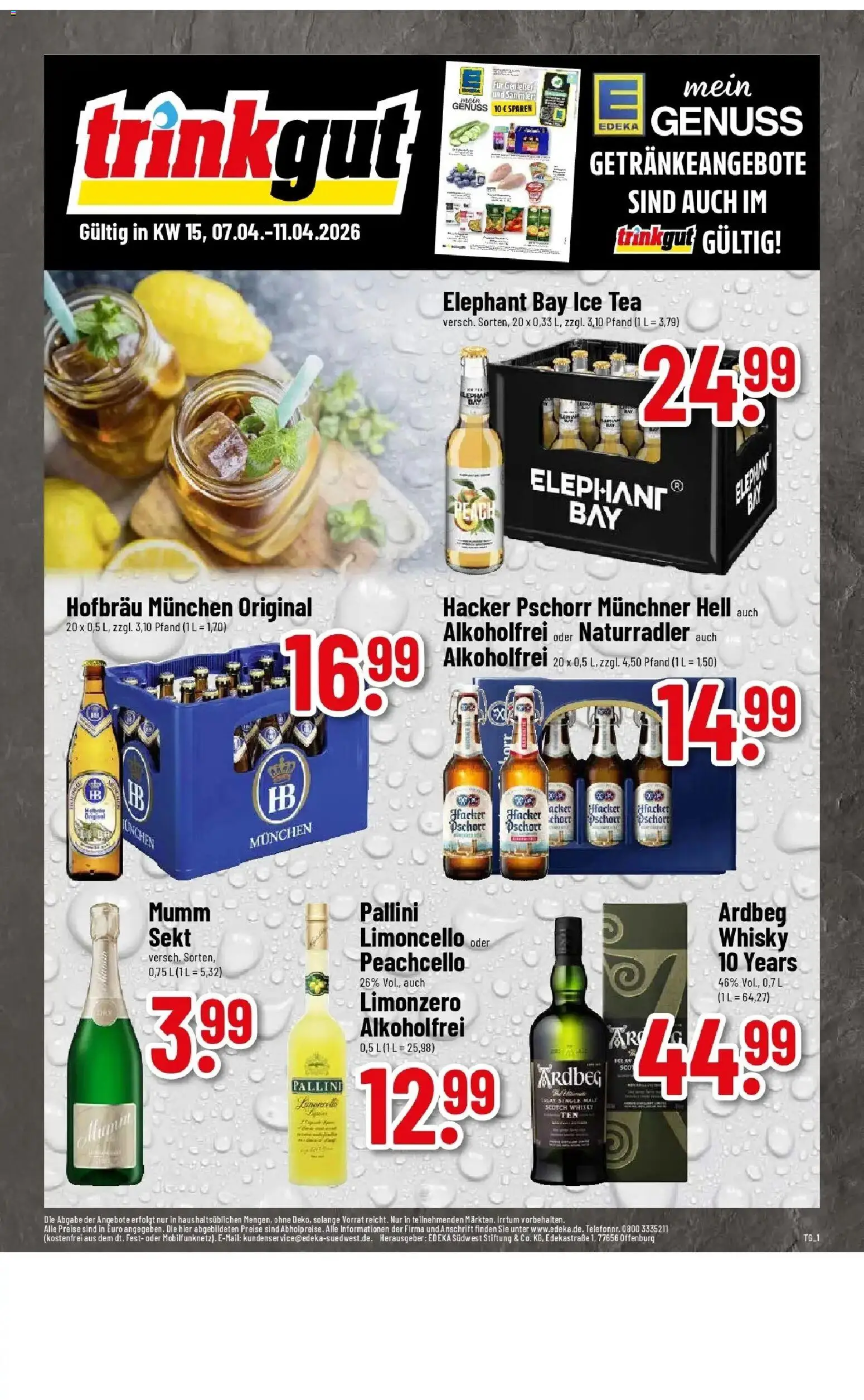 E center Prospekt Mössingen	 – gültig ab 05.04.2026 | Seite: 58 | Produkte: Whisky, Sekt, Limoncello
