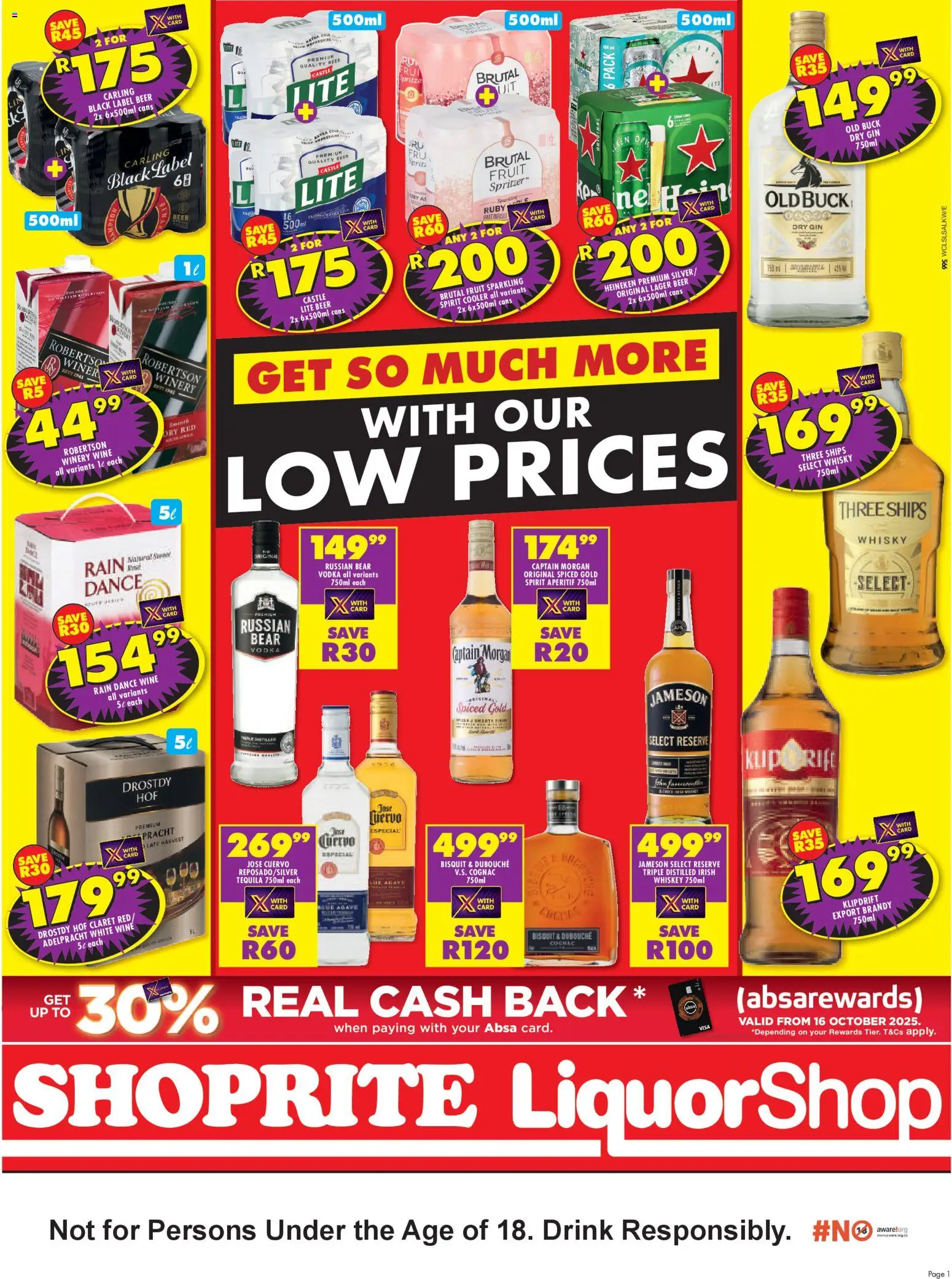 New Shoprite catalogue – valid from 23.01.2026 | Page: 1 | Products: Cooler, Wine, Beer, Gin