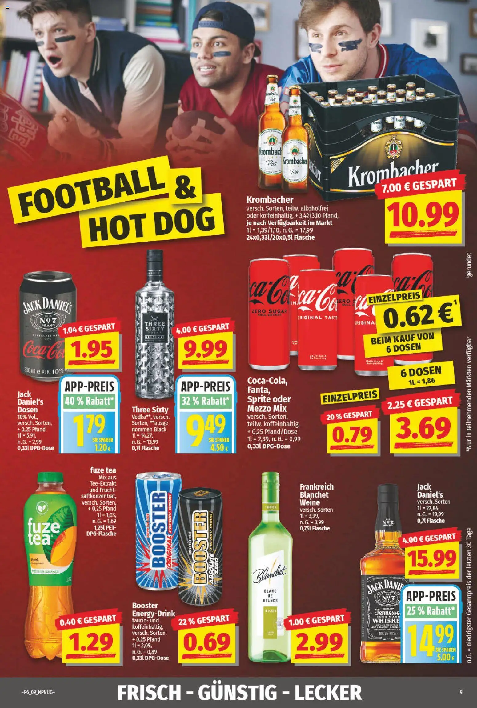 NP Discount Prospekt 	 – gültig ab 02.02.2026 | Seite: 9 | Produkte: Fuze tea, Mezzo mix, Football, Vodka