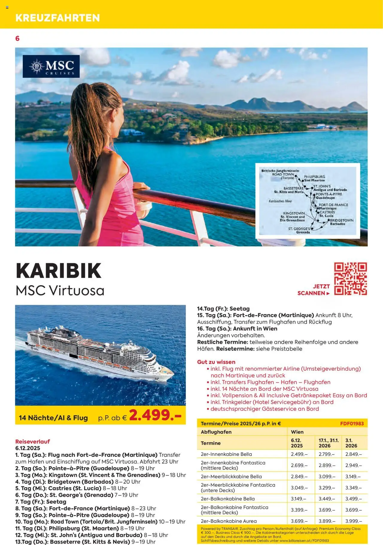 Billa Kreuzfahrten Rundreisen Erlebnisreisen 7/8-2025 gültig ab 04.07.2025 | Seite: 6 | Produkte: Uhr