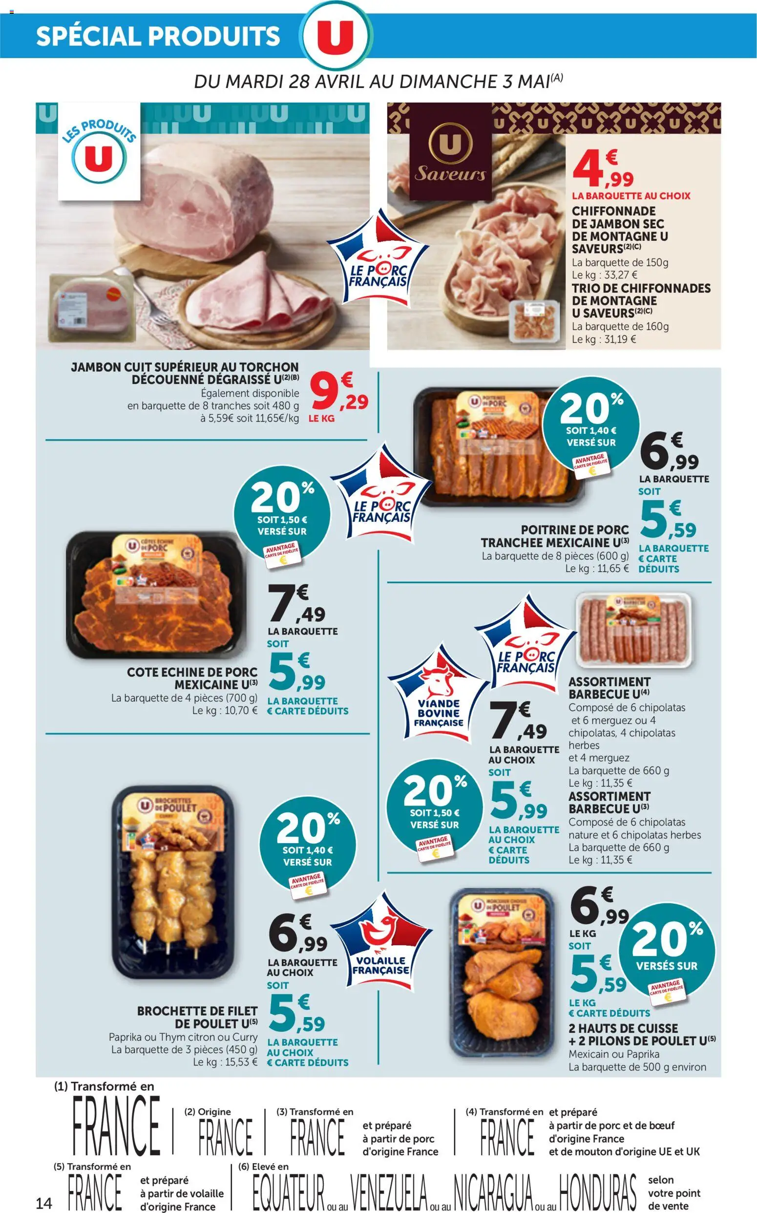 {H1} | Page: 14 | Produits: Paprika, Merguez, Curry, Viande