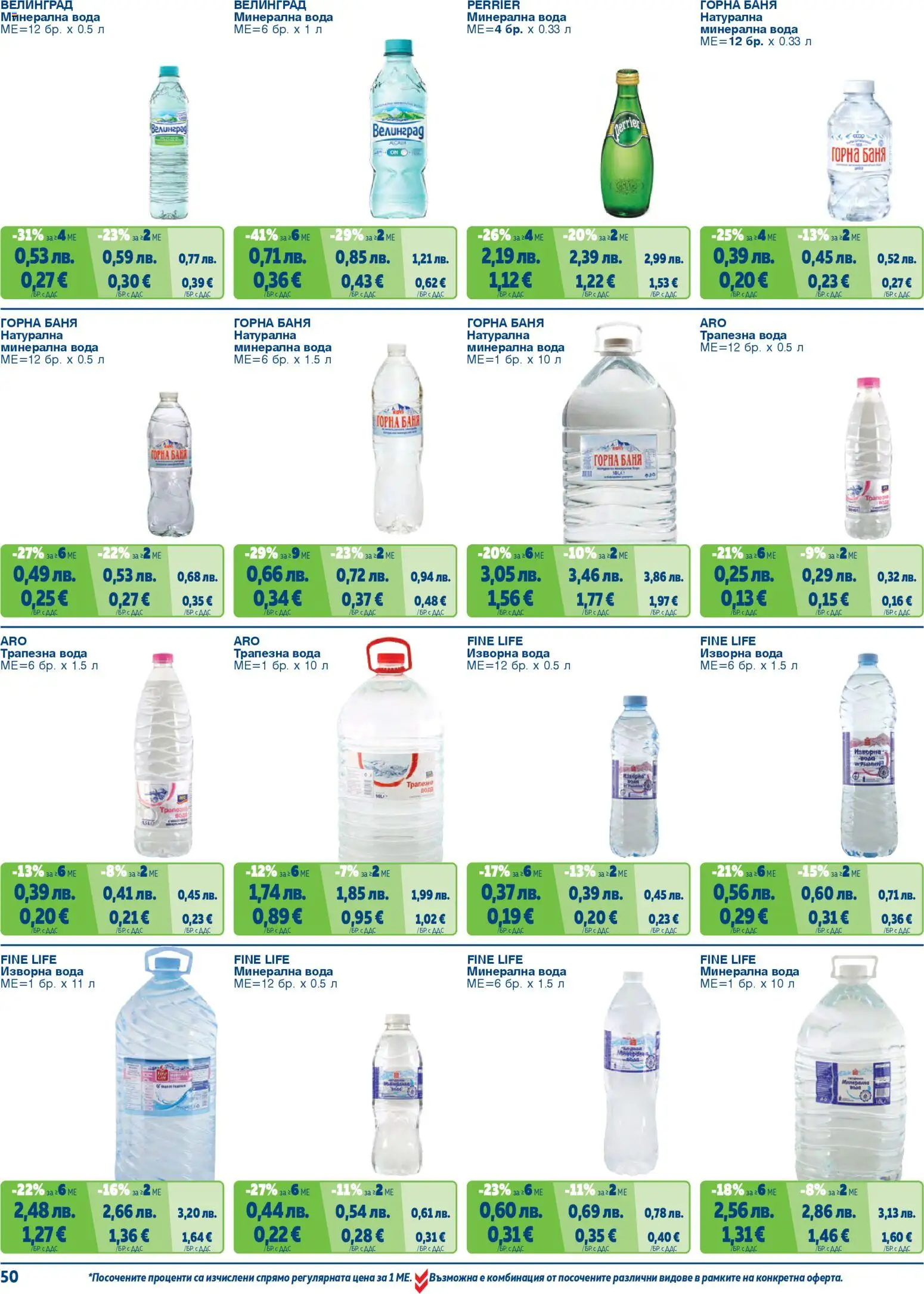 {H1} | Страница: 50 | Продукти: Вода, Минерална вода, Изворна вода, Баня