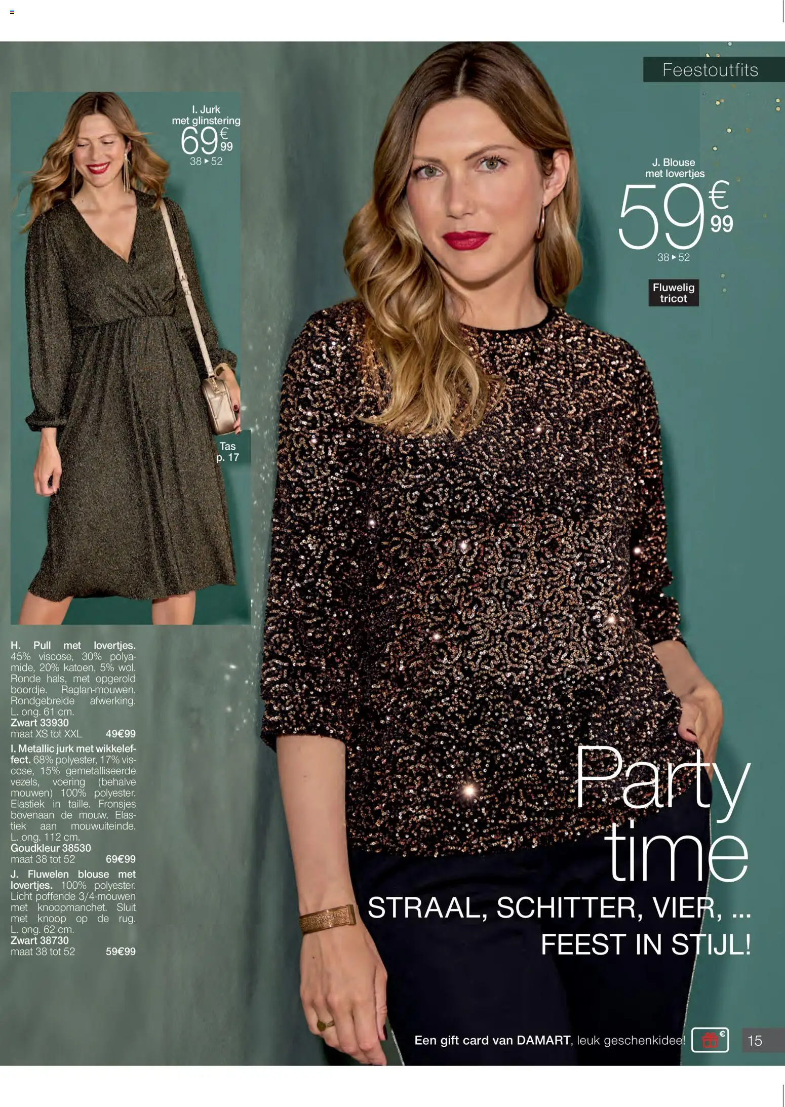 {H1} | Pagina: 15 | Producten: Vis, Elastiek, Jurk, Blouse