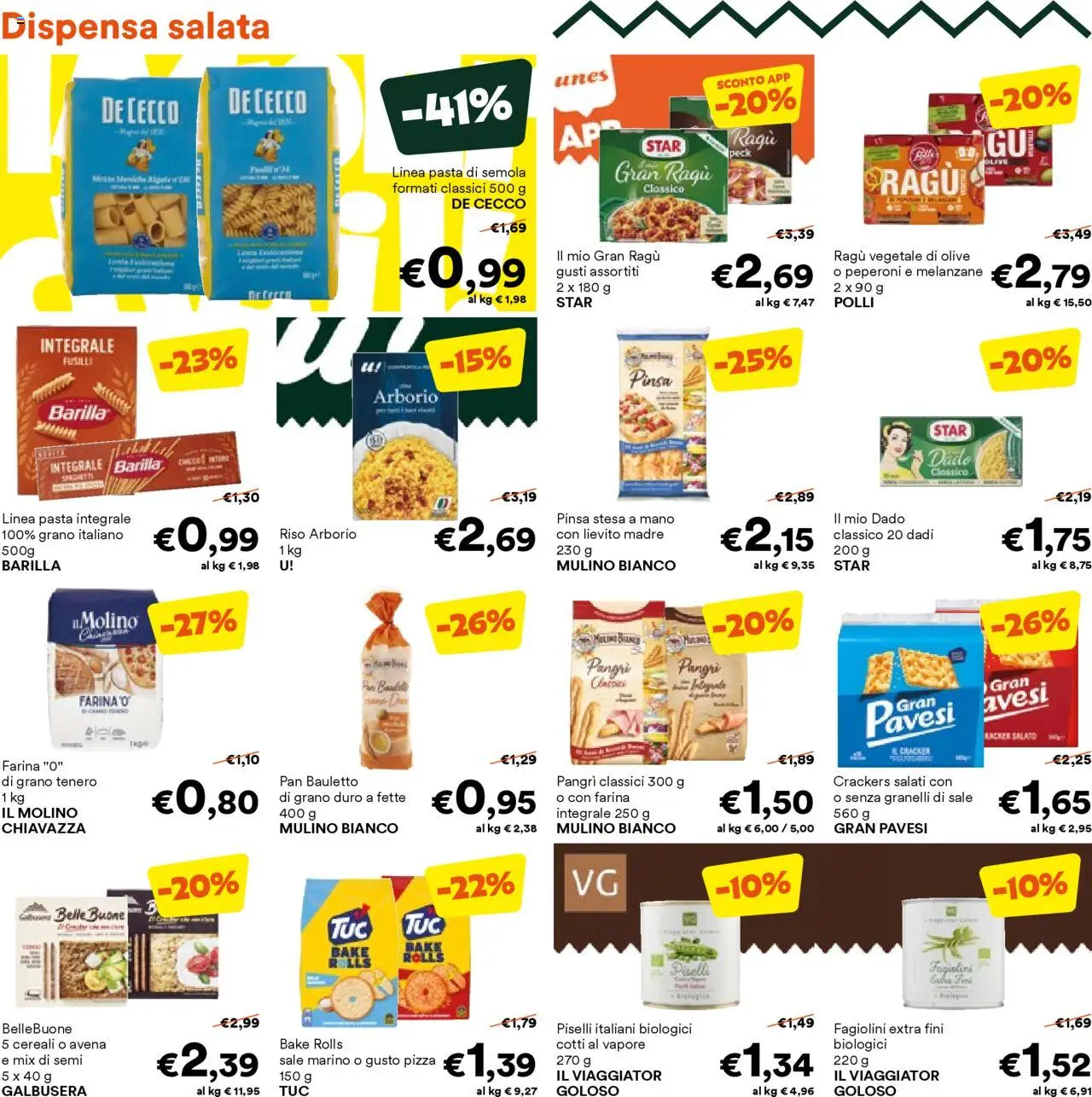 Volantino Unes del 27.08.2025 | Pagina: 14 | Prodotti: Peperoni, Sale, Piselli, Fusilli