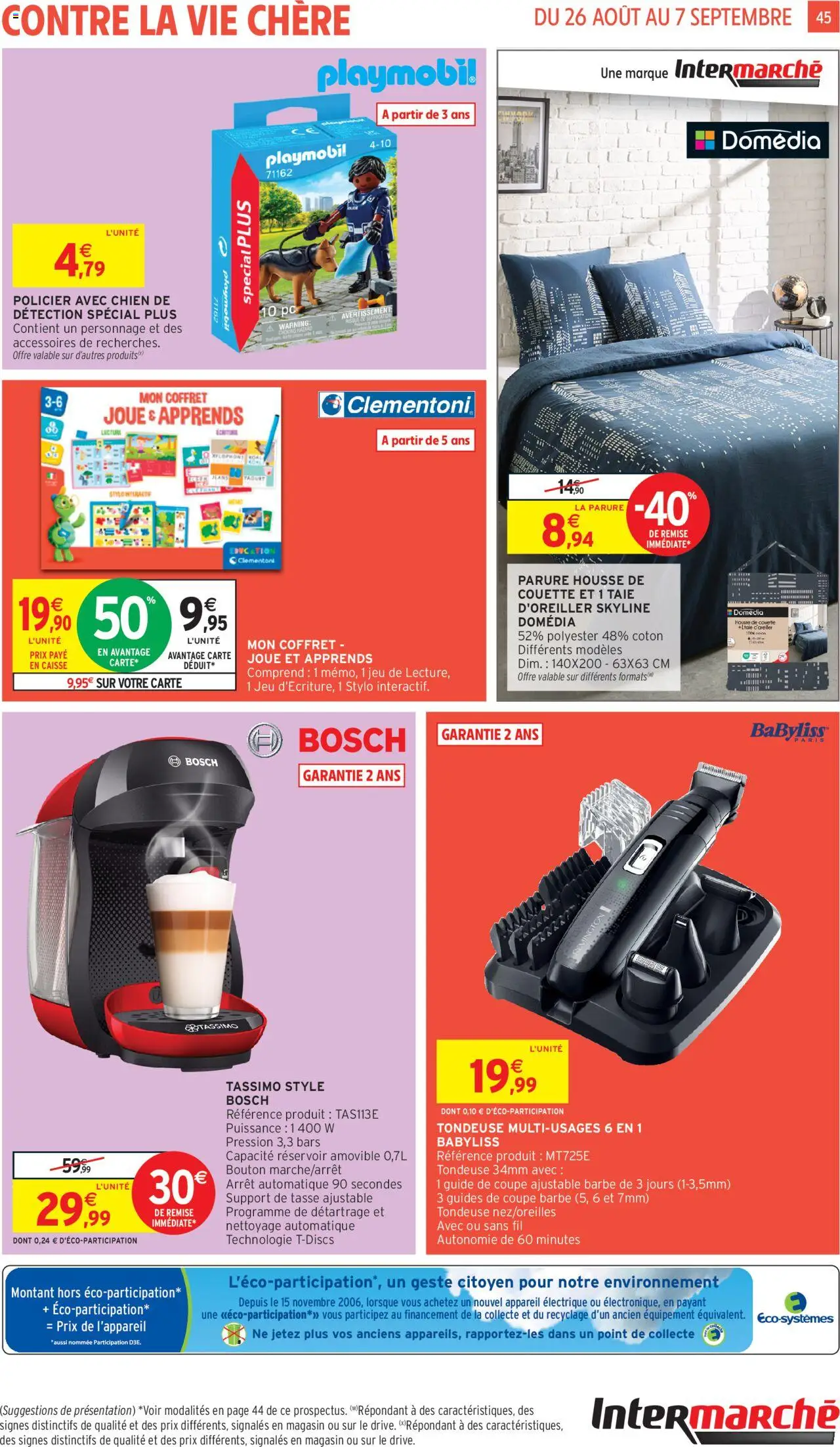  | Page: 45 | Produits: Taie d'oreiller, Playmobil, Tondeuse, Couette