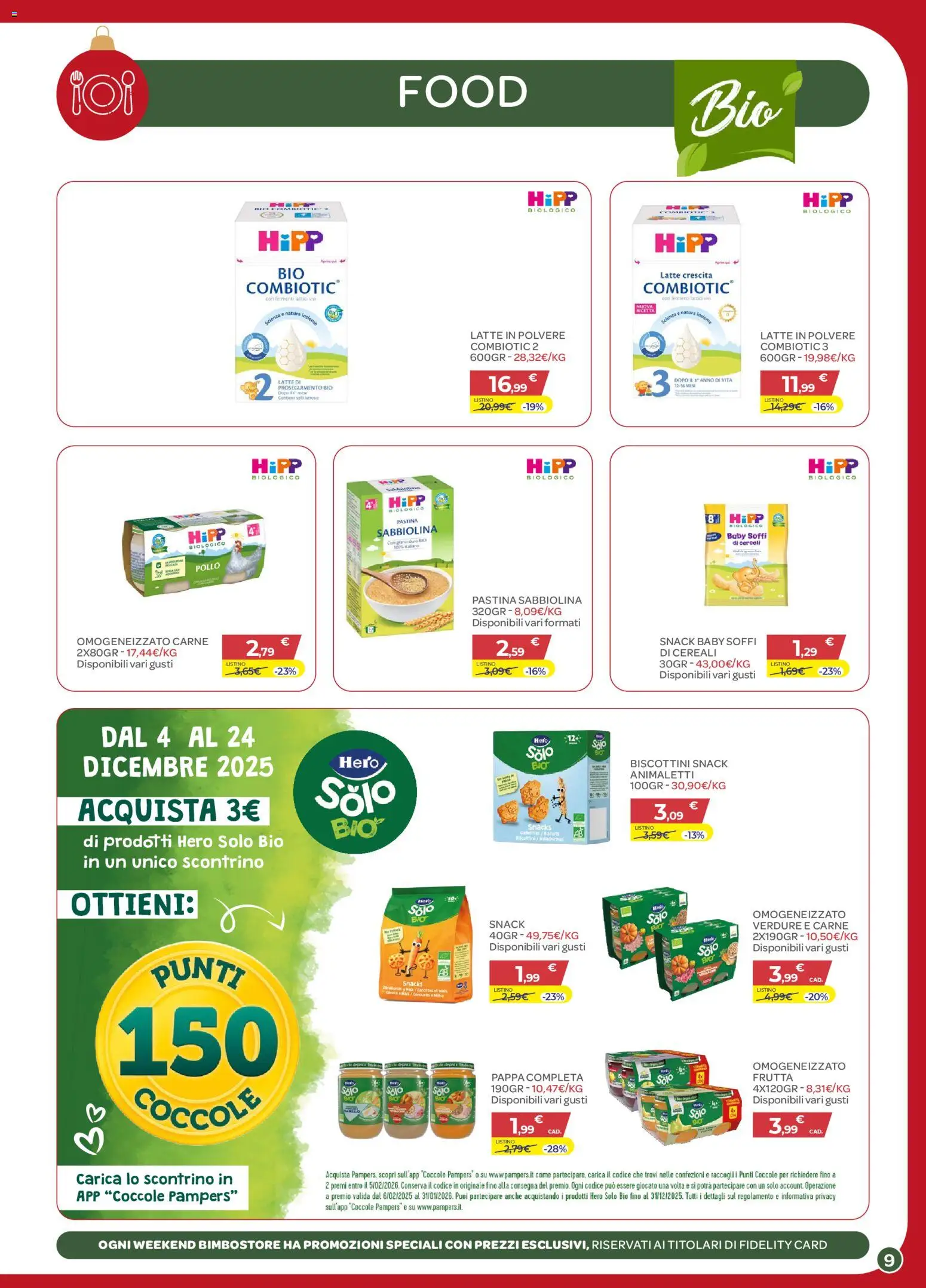 Volantino Bimbo store del 04.12.2025 | Pagina: 9 | Prodotti: Cereali, Carota, Verdure, Pampers
