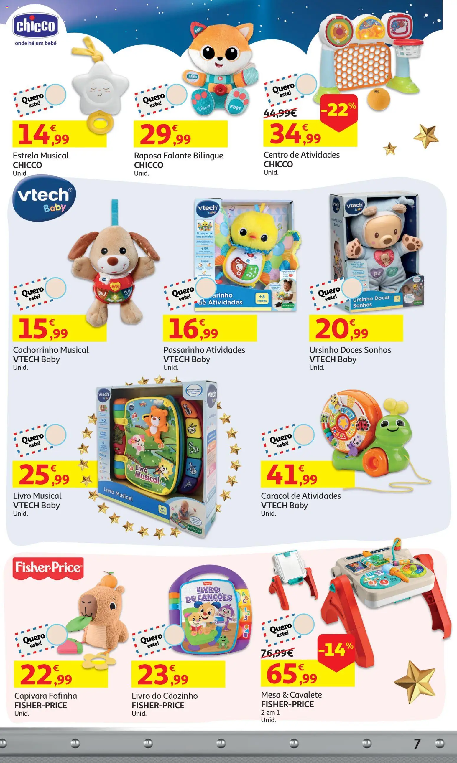 Auchan - A grande fábrica de Natal │ válido de 05.11.2025 | Página: 7 | Produtos: Cavalete, Mesa, Doces