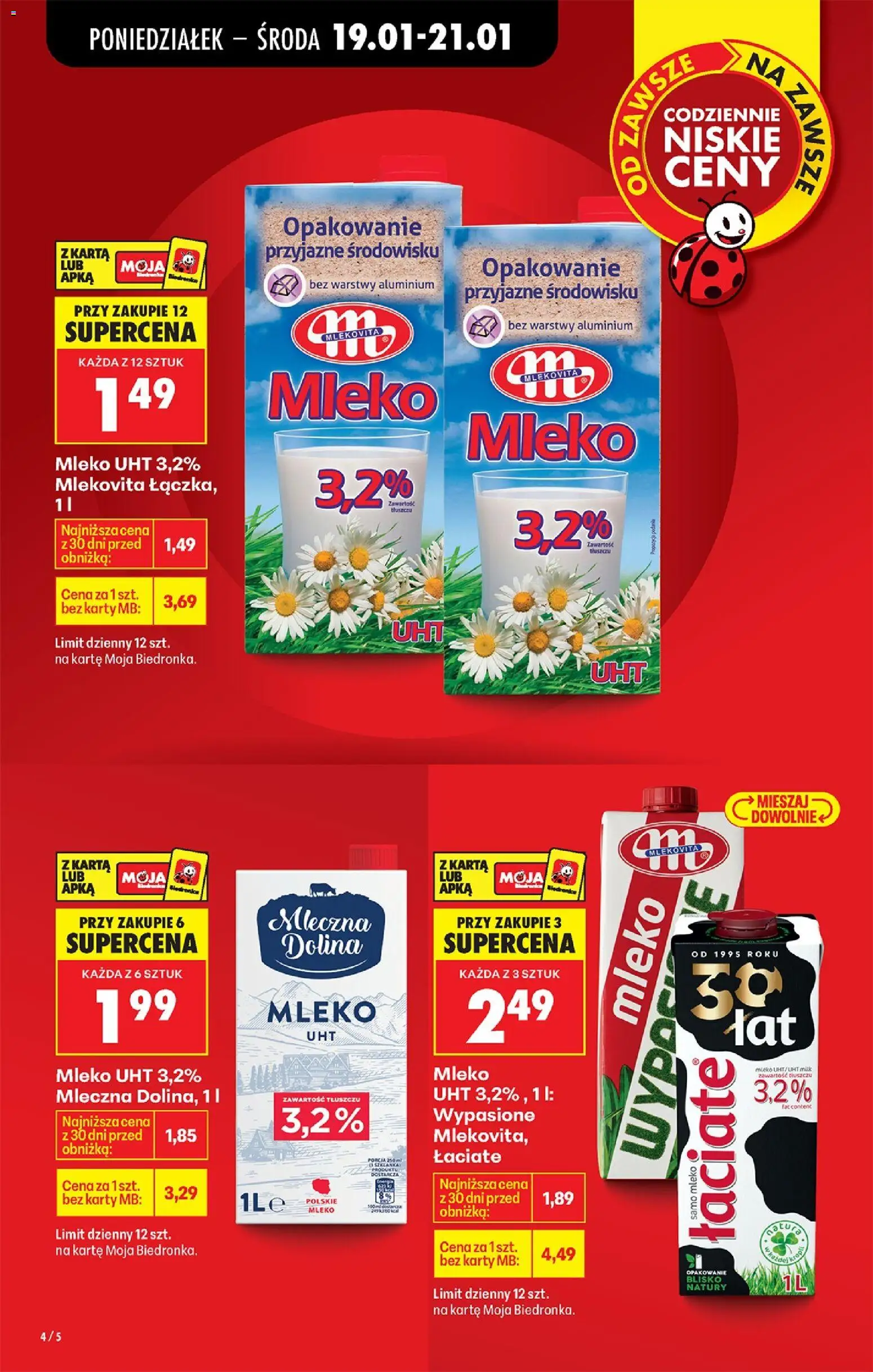 Biedronka gazetka od 19.01.2026 | Strona: 6 | Produkty: Karta, Mleko