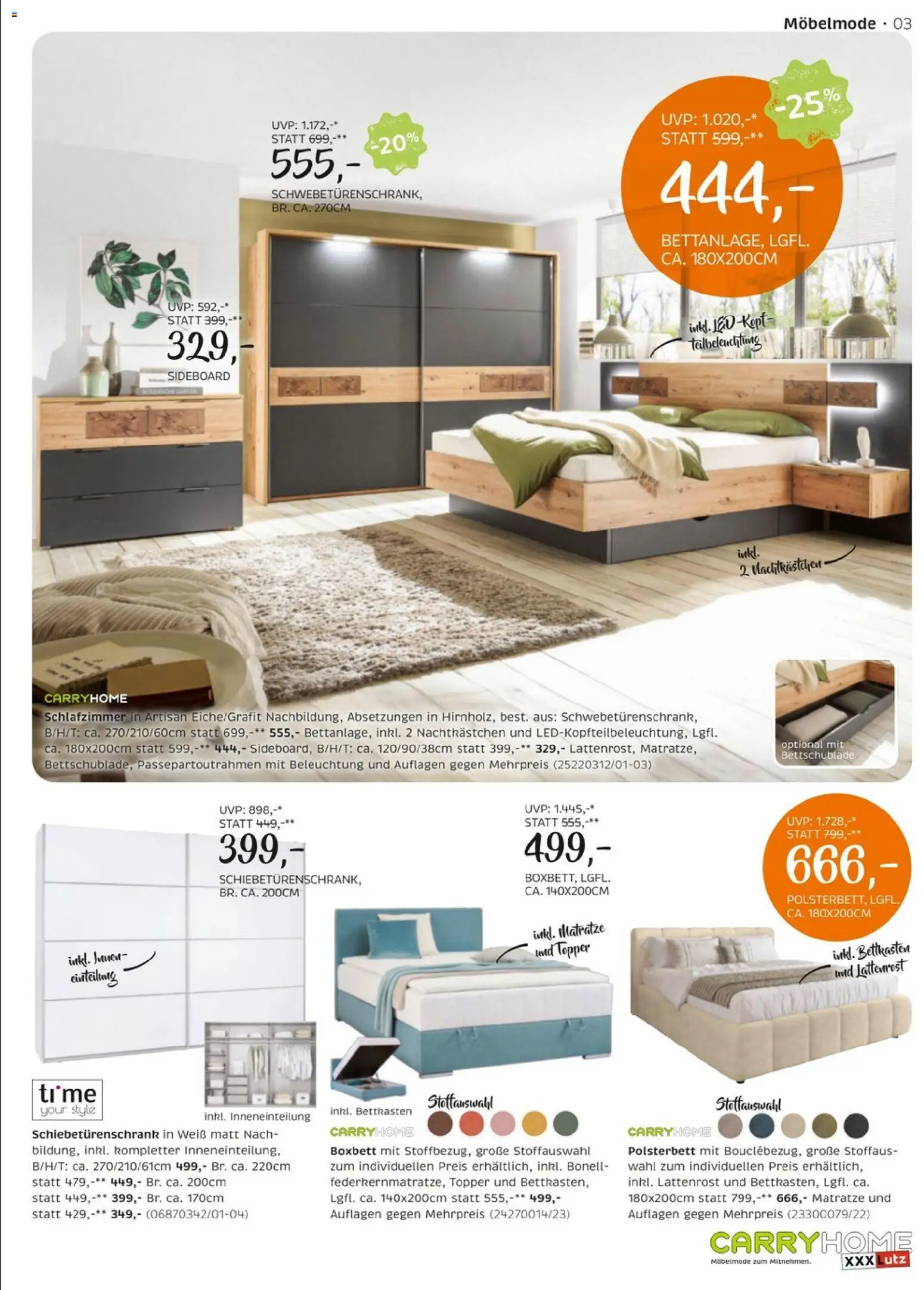 XXXLutz Carry Home gültig ab 24.02.2026 | Seite: 3 | Produkte: Matratze, Lattenrost