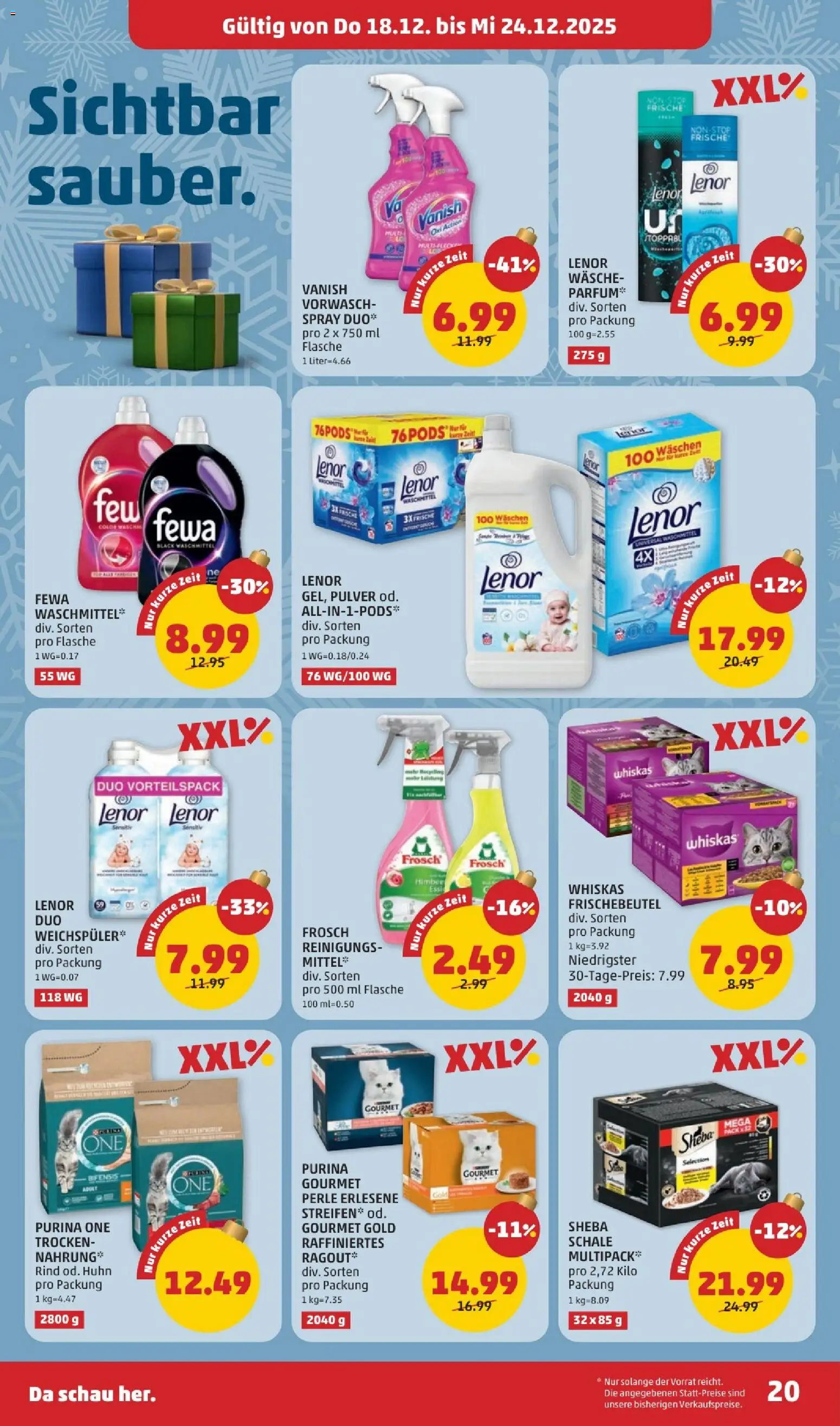 Penny Markt Flugblatt gültig ab 18.12.2025 | Seite: 20 | Produkte: Weichspüler, Waschmittel