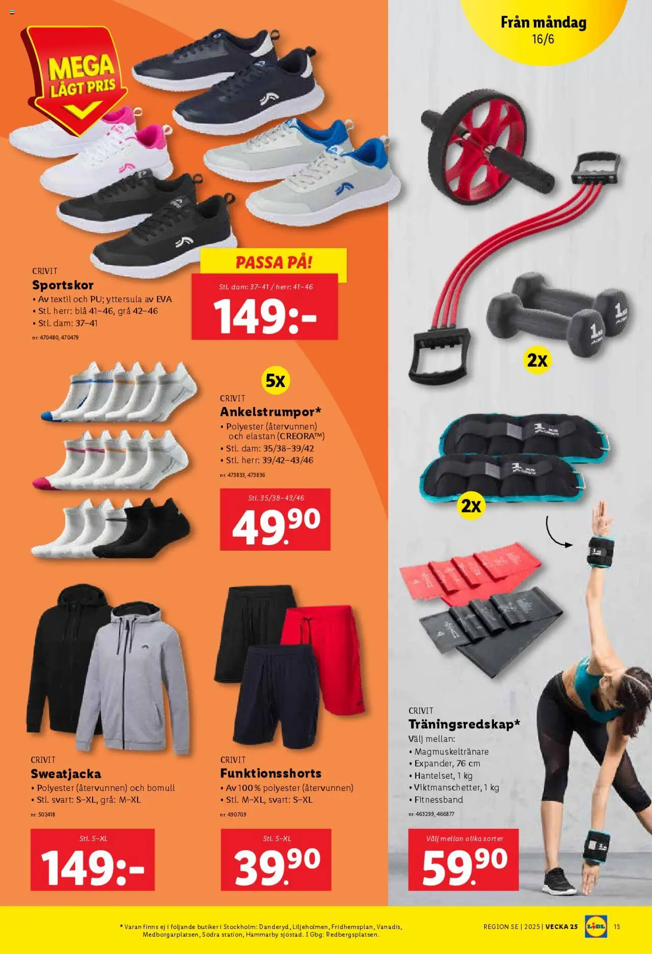 Lidl reklamblad aktuell från 16.06.2025 | Sida: 13 | Produkter: Sportskor