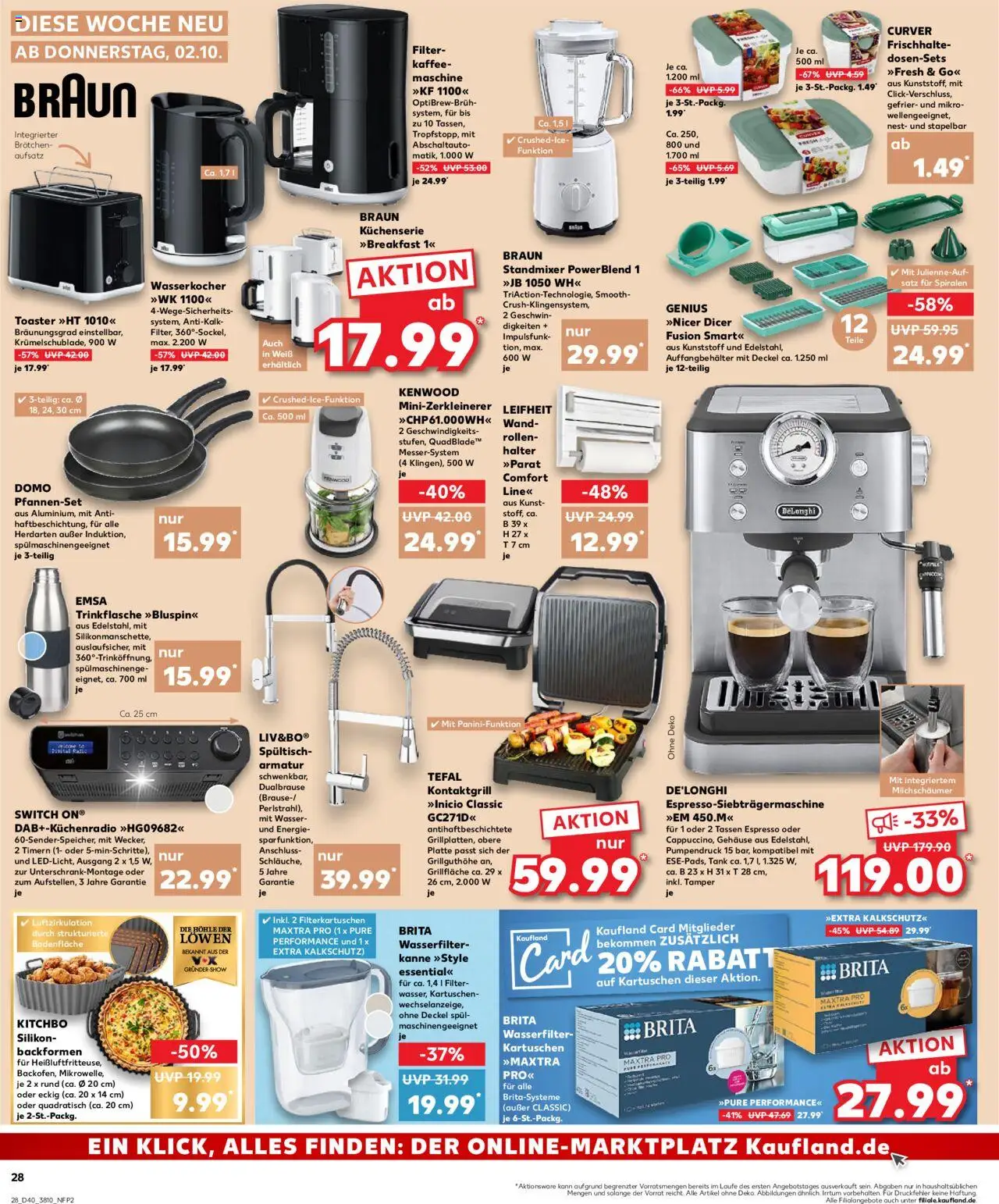 Kaufland prospekt Berlin	 – gültig ab 05.10.2025 | Seite: 28 | Produkte: Grill, Kaffee, Wasser, Radio