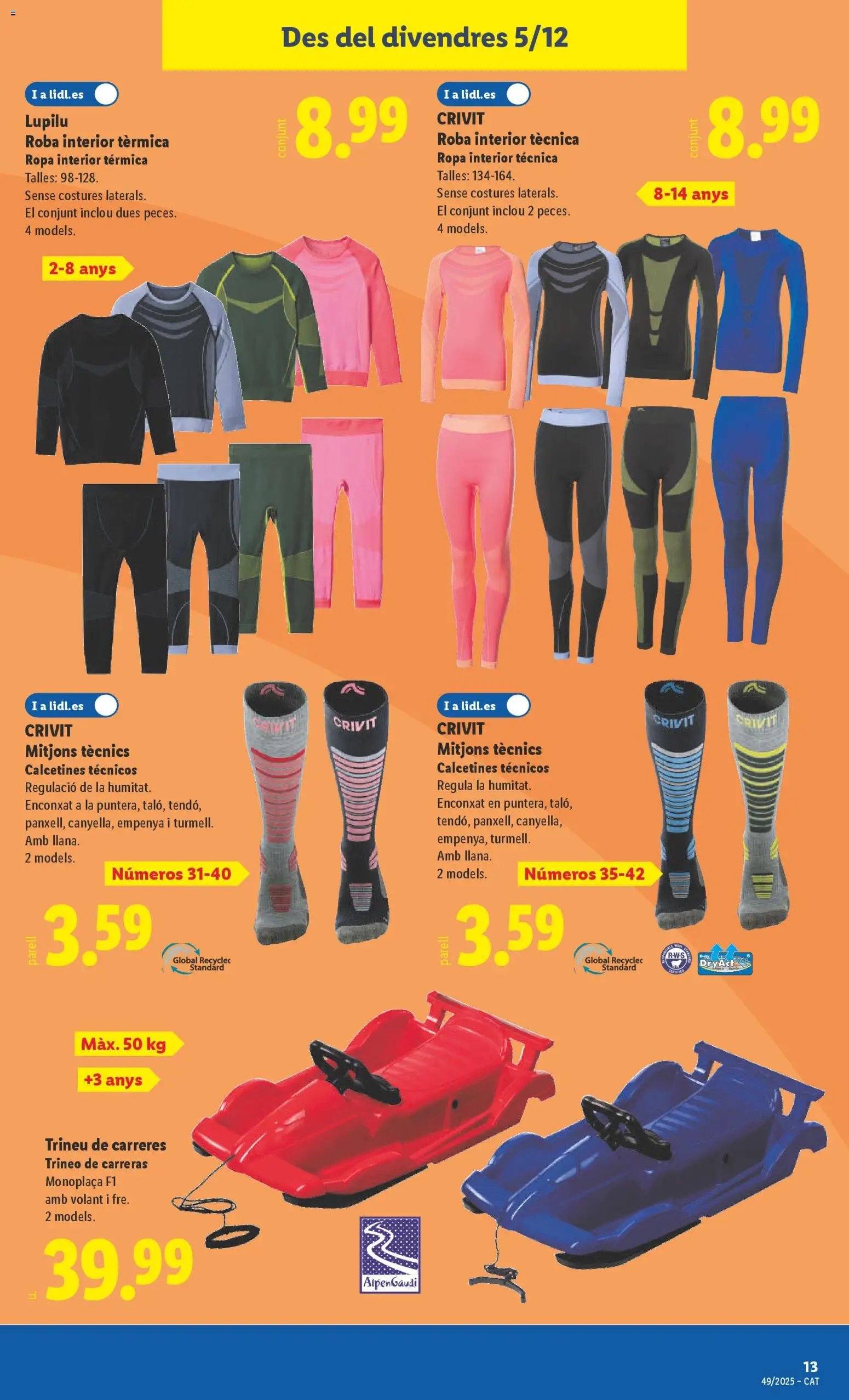 Lidl folleto de bazar │ válido desde el 01.12.2025 | Página: 35 | Productos: Ropa interior, Ropa