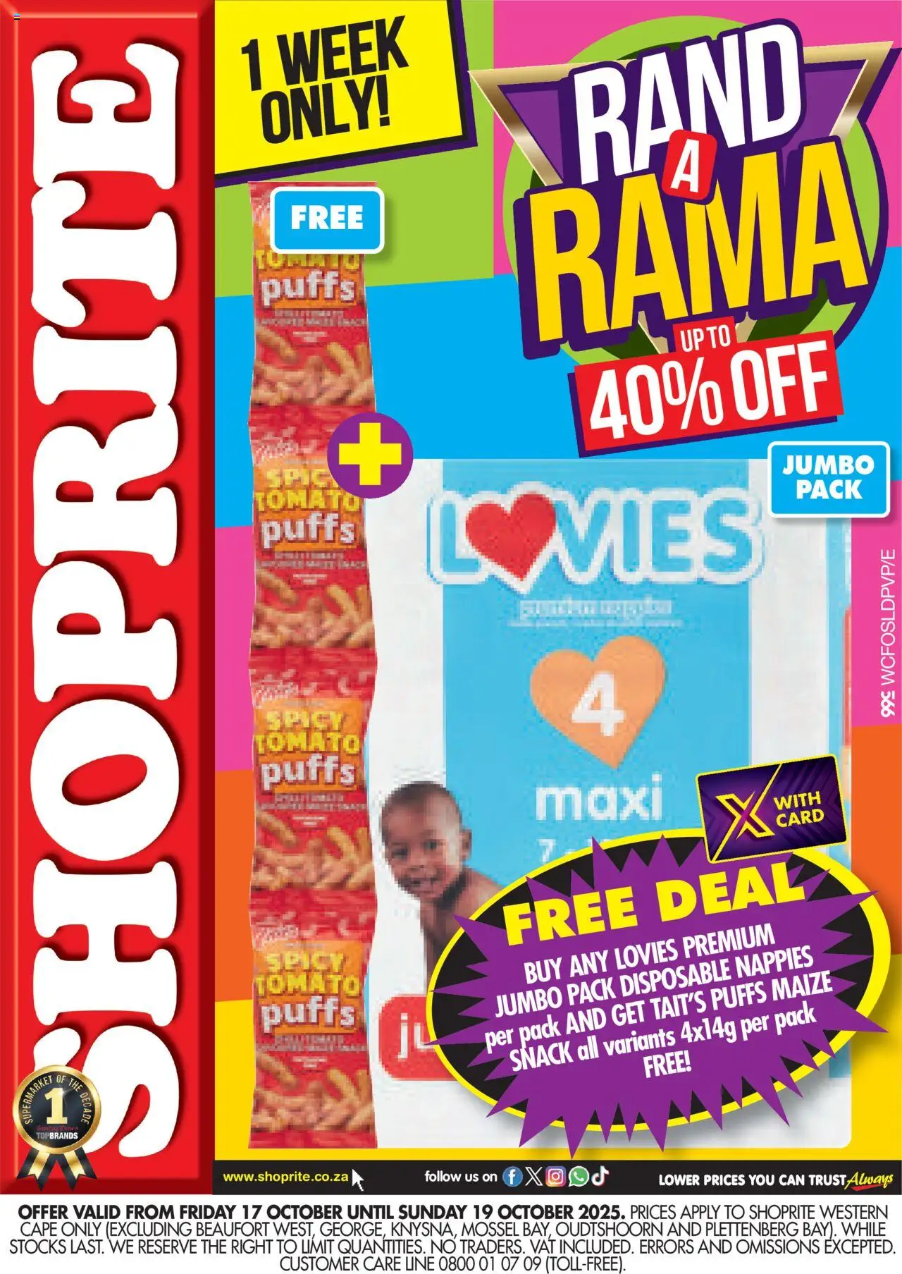 New Shoprite catalogue – valid from 17.10.2025 | Page: 1 | Products: Nappies