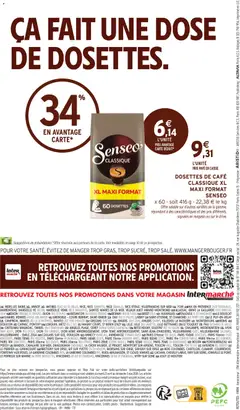 Intermarché - Prévisualisation de DOSETTES DE CAFÉ CLASSIQUE XL MAXI FORMAT SENSEO, x 60 - soit 416 g valide à partir de 21.04.2026 | Page: 12