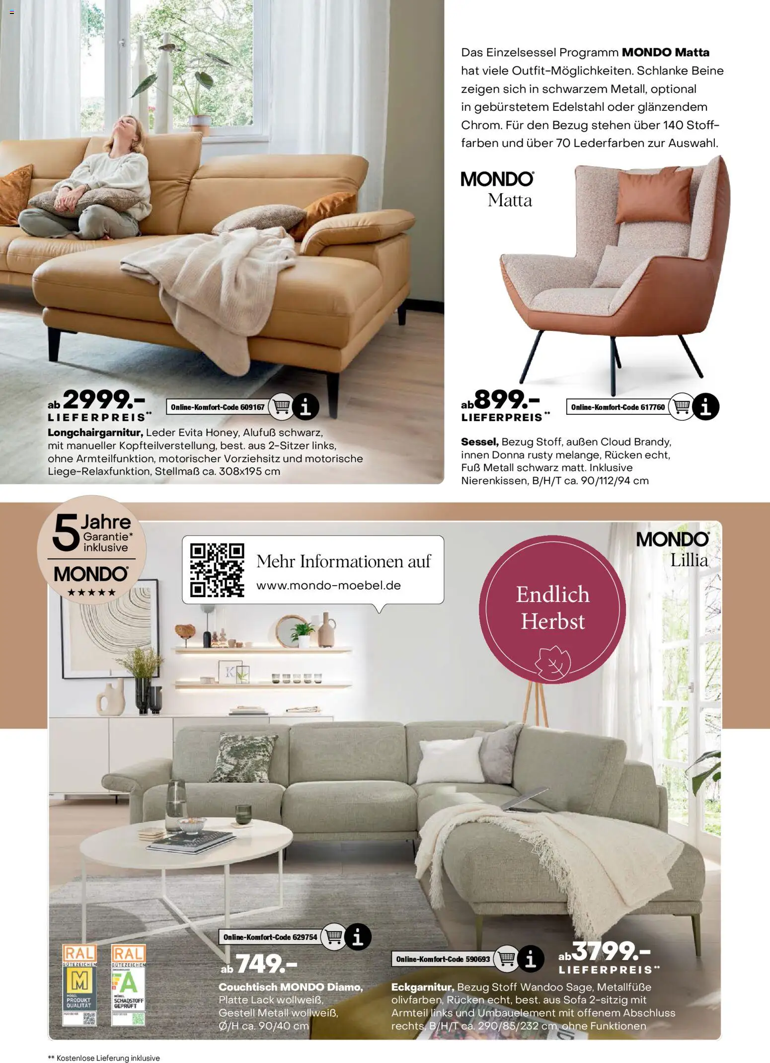 Ostermann Endlich Herbst MONDO Prospekt – gültig ab 25.10.2025 | Seite: 11 | Produkte: Sofa, Couchtisch