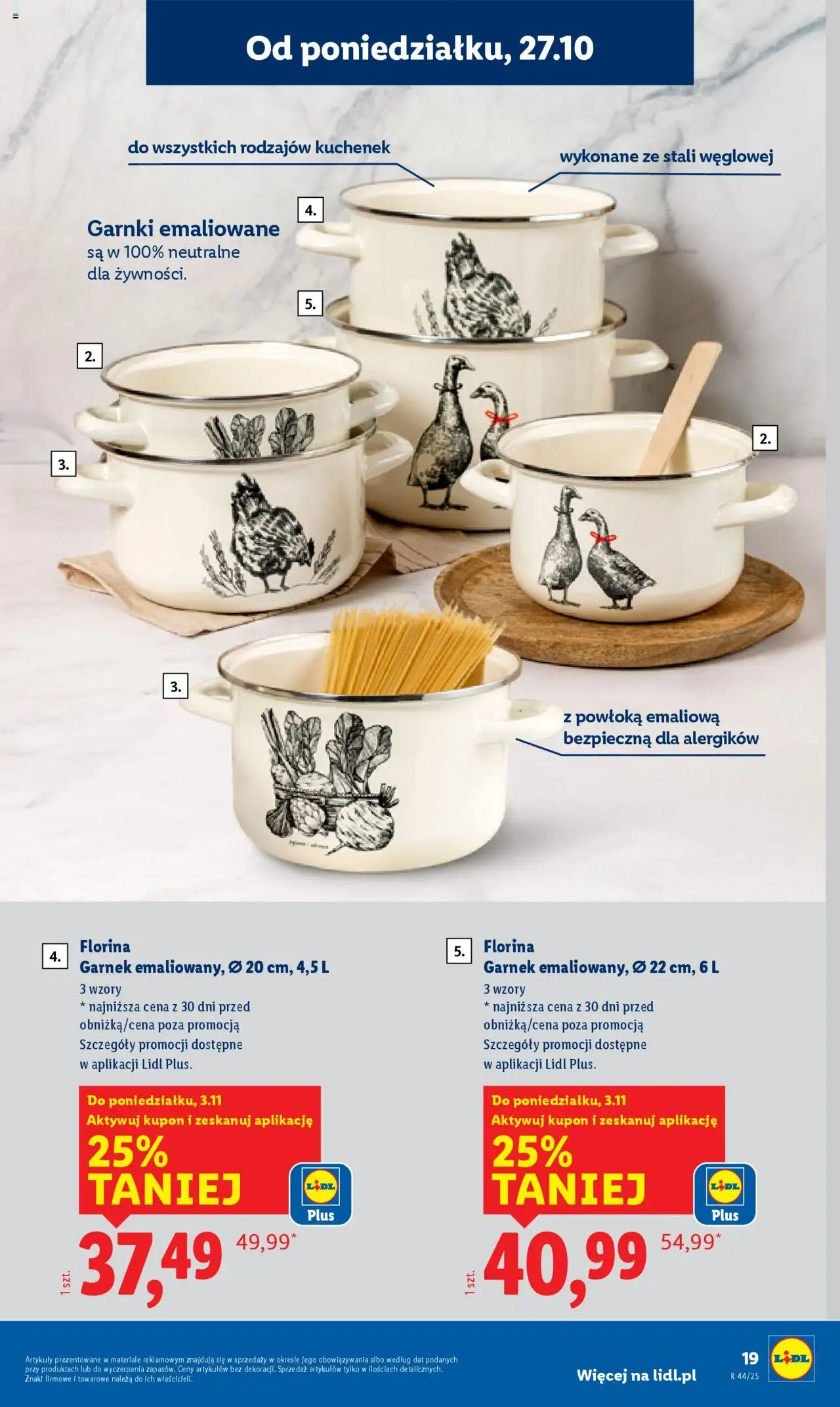 Lidl Katalog od 27.10.2025 | Strona: 23 | Produkty: Garnki emaliowane, Garnek, Garnki