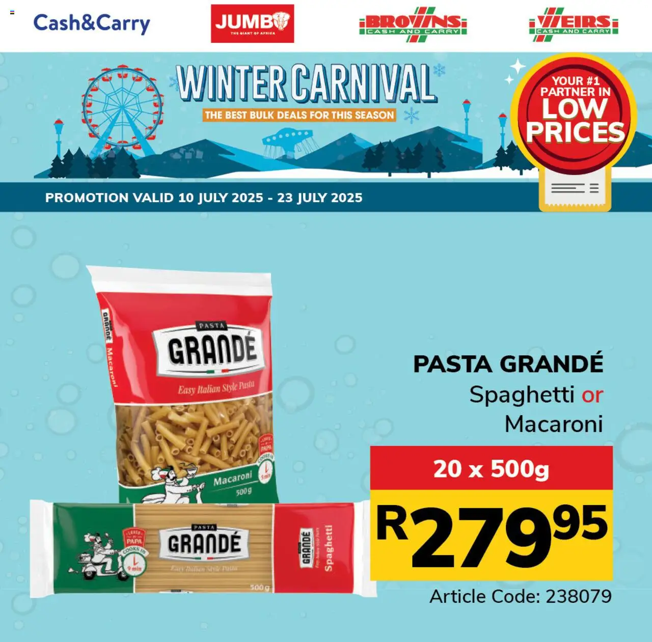 Jumbo Bulk food savings │ valid from 10.07.2025 | Page: 1 | Products: Pasta