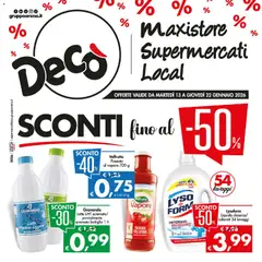 Anteprima del volantino Decò Maxistore, Supermercati, Local - Sicilia catalogo valido a partire dal 13.01.2026