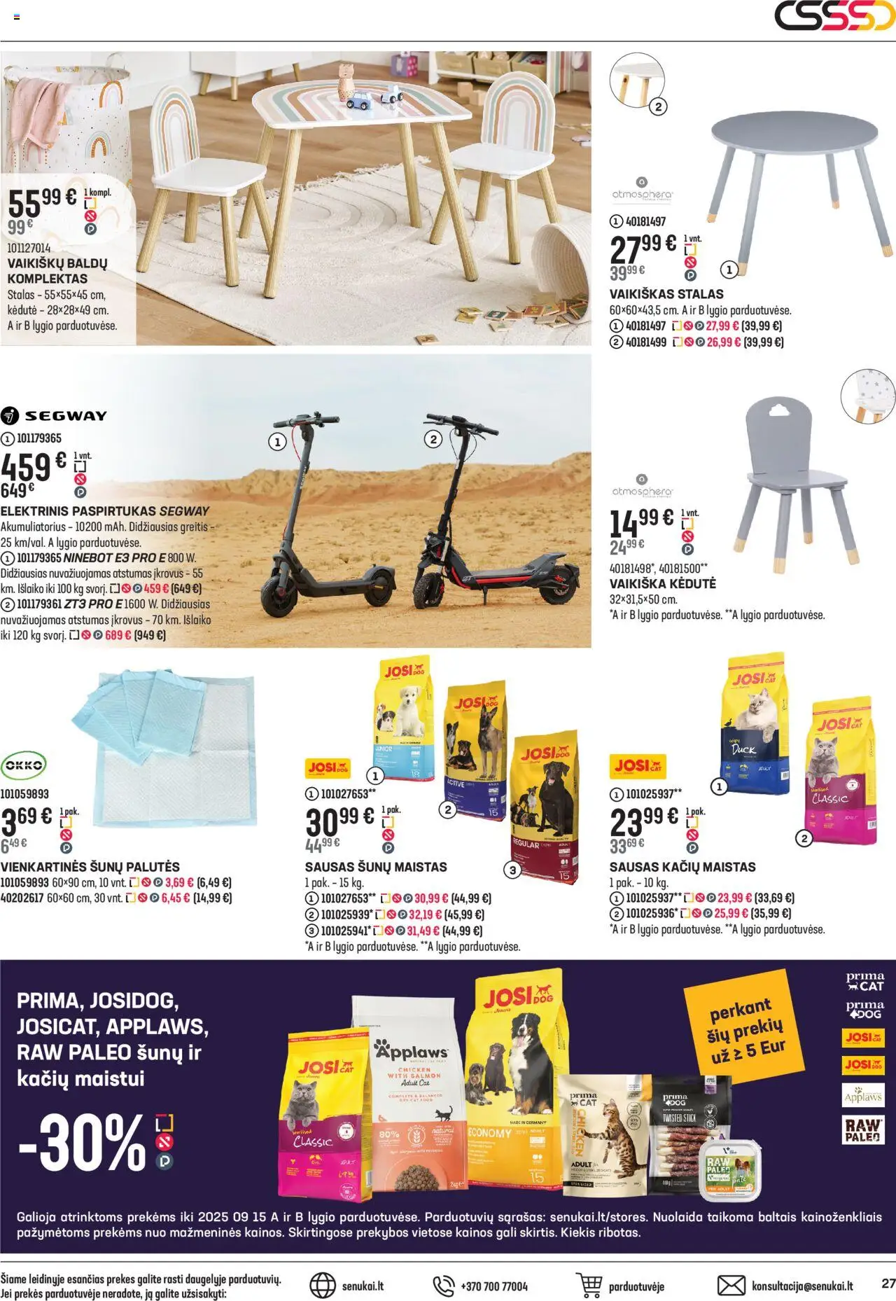 Senukai - Leidinys - Visada išsirinksi│galioja nuo 20.08.2025 | Puslapis: 27 | Prekių: Stalas, Akumuliatorius