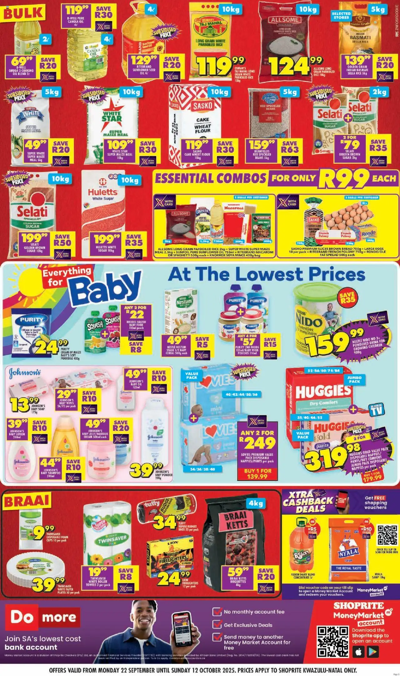 New Shoprite catalogue – valid from 22.09.2025 | Page: 5 | Products: Cake, Apples, Baby food, Sugar