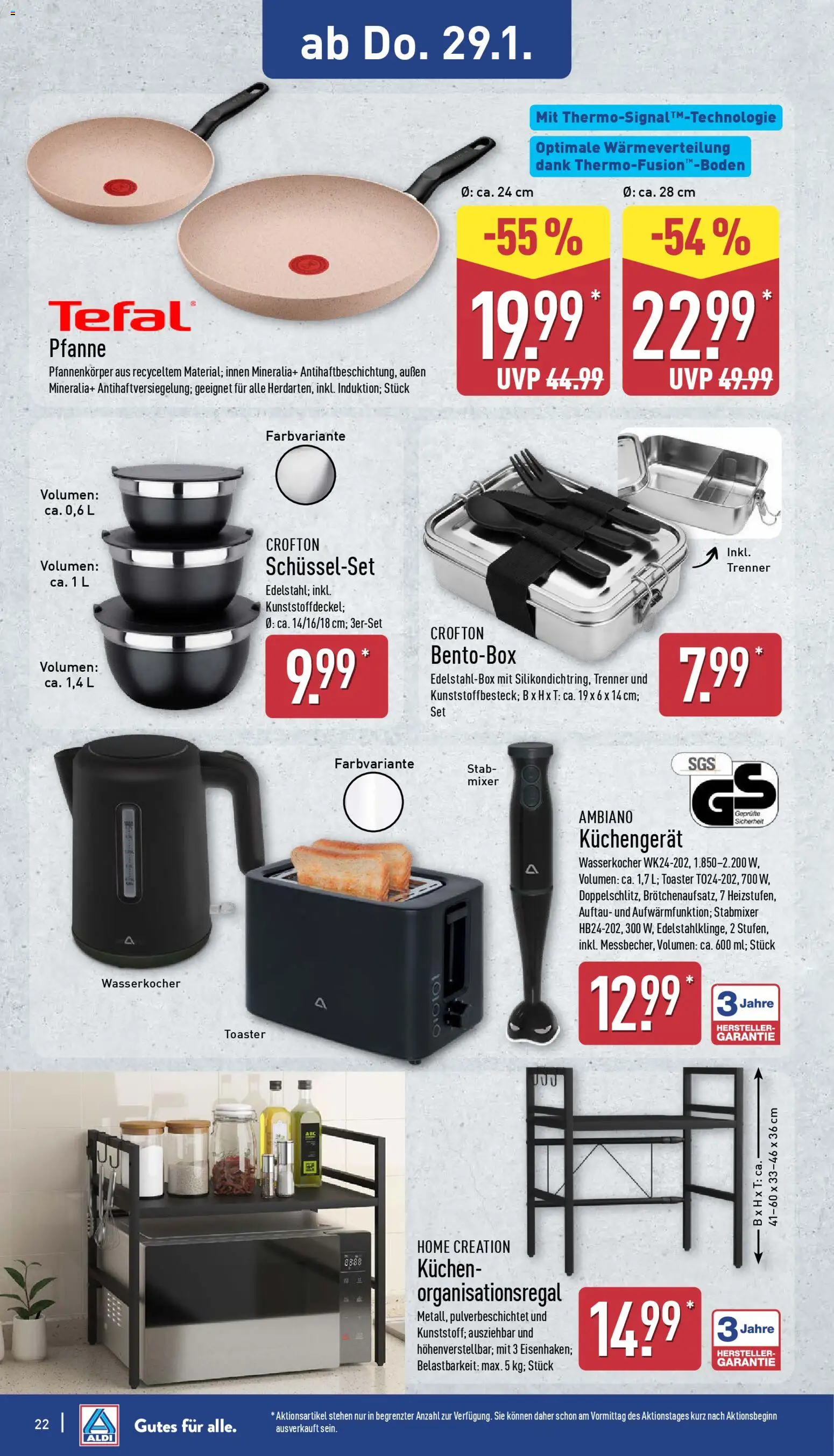 Aldi Prospekt 	 – gültig ab 26.01.2026 | Seite: 24 | Produkte: Mixer, Toaster, Kuchen, Home creation