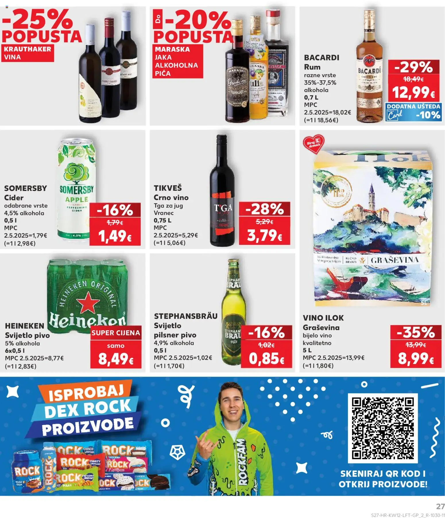 Kaufland katalog | vrijedi od 18.03.2026 | Stranica: 27 | Proizvodi: Vino, Heineken, Rum, Somersby